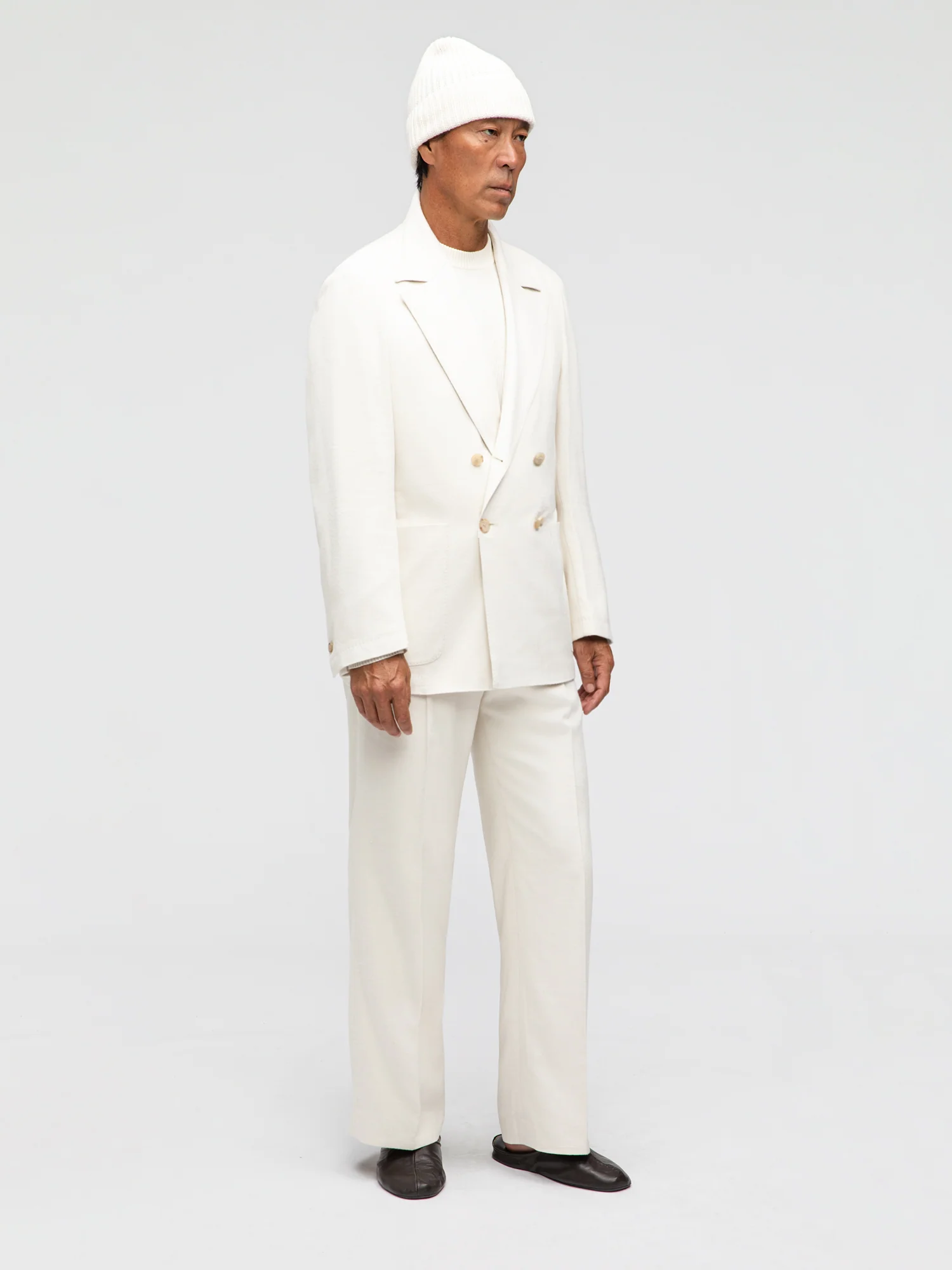 Ivory Wool Silk Suit (Casual Fit) - Image 3