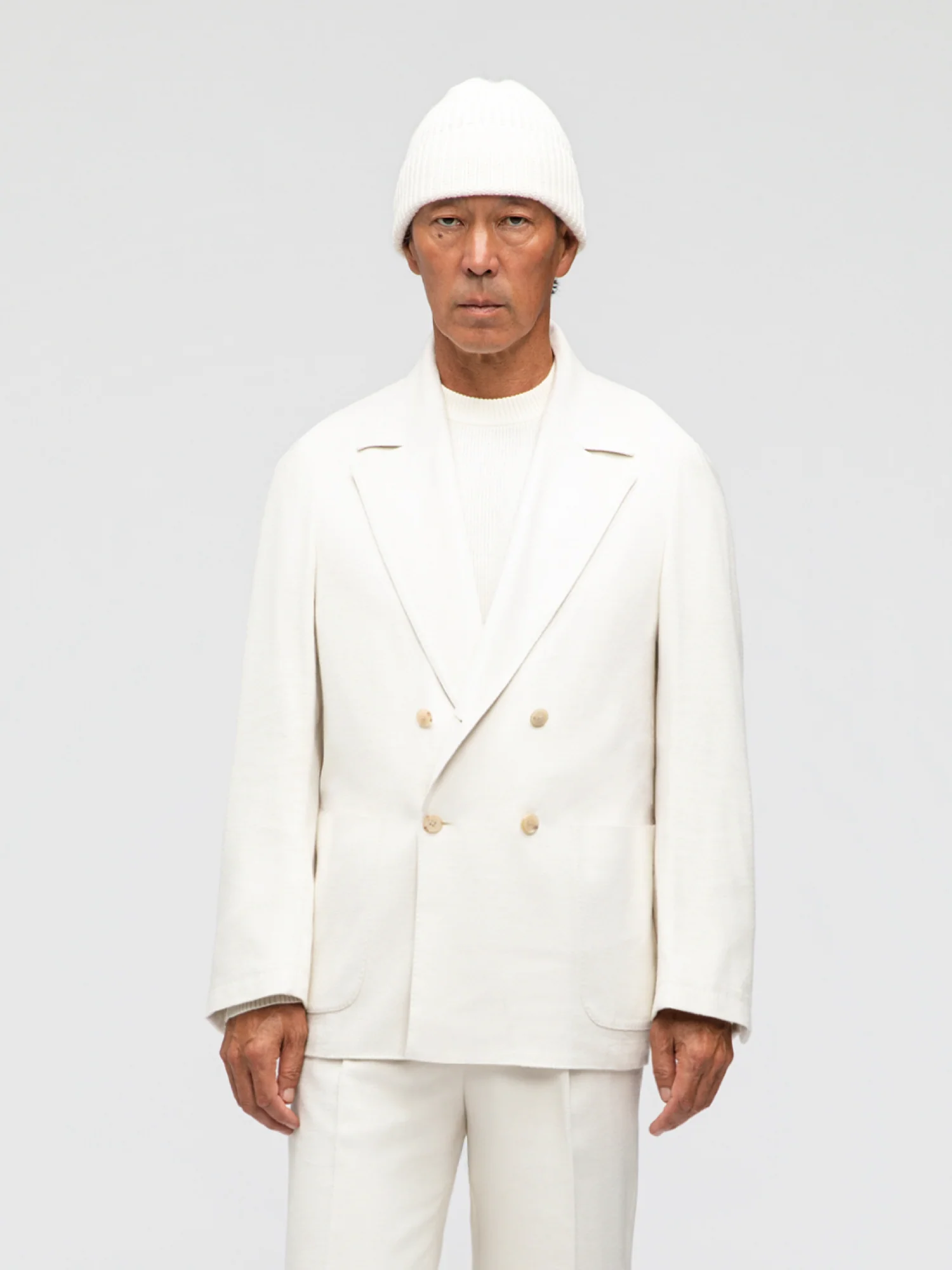 Ivory Wool Silk Suit (Casual Fit) - Image 4