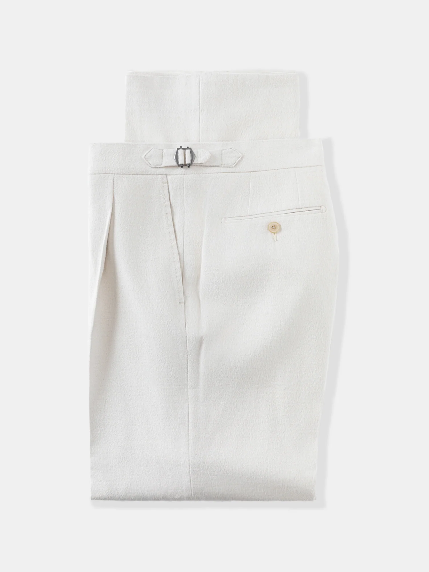Ivory Wool Silk Suit (Casual Fit) - Image 5
