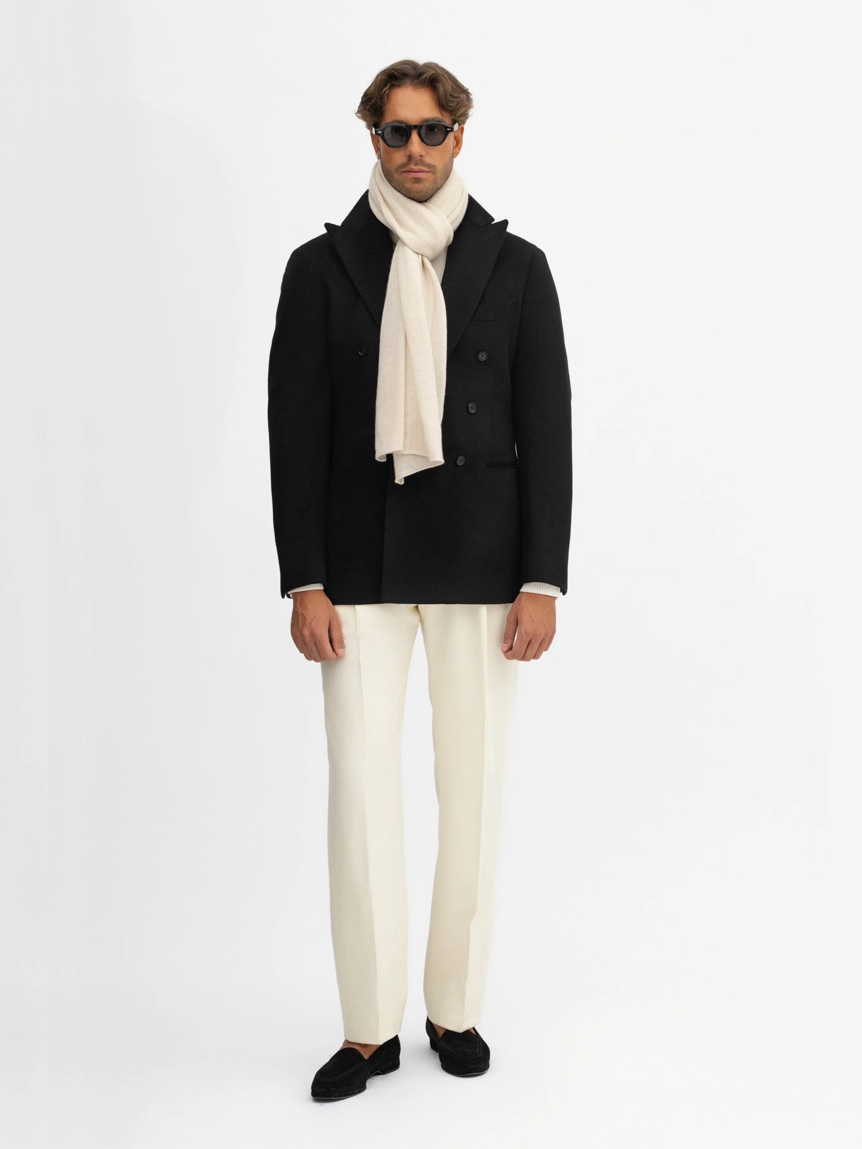 Cream Cashmere Scarf - Image 3