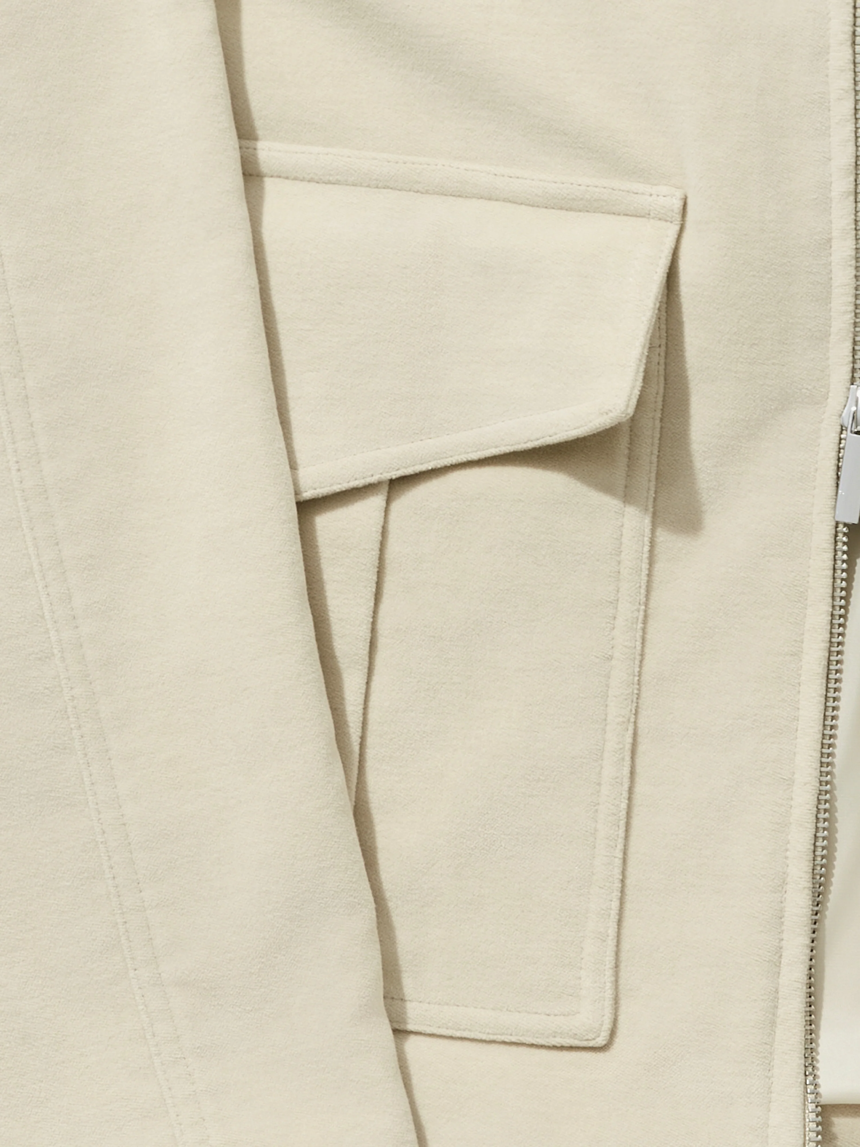 Beige Moleskin Flight Jacket - Image 5