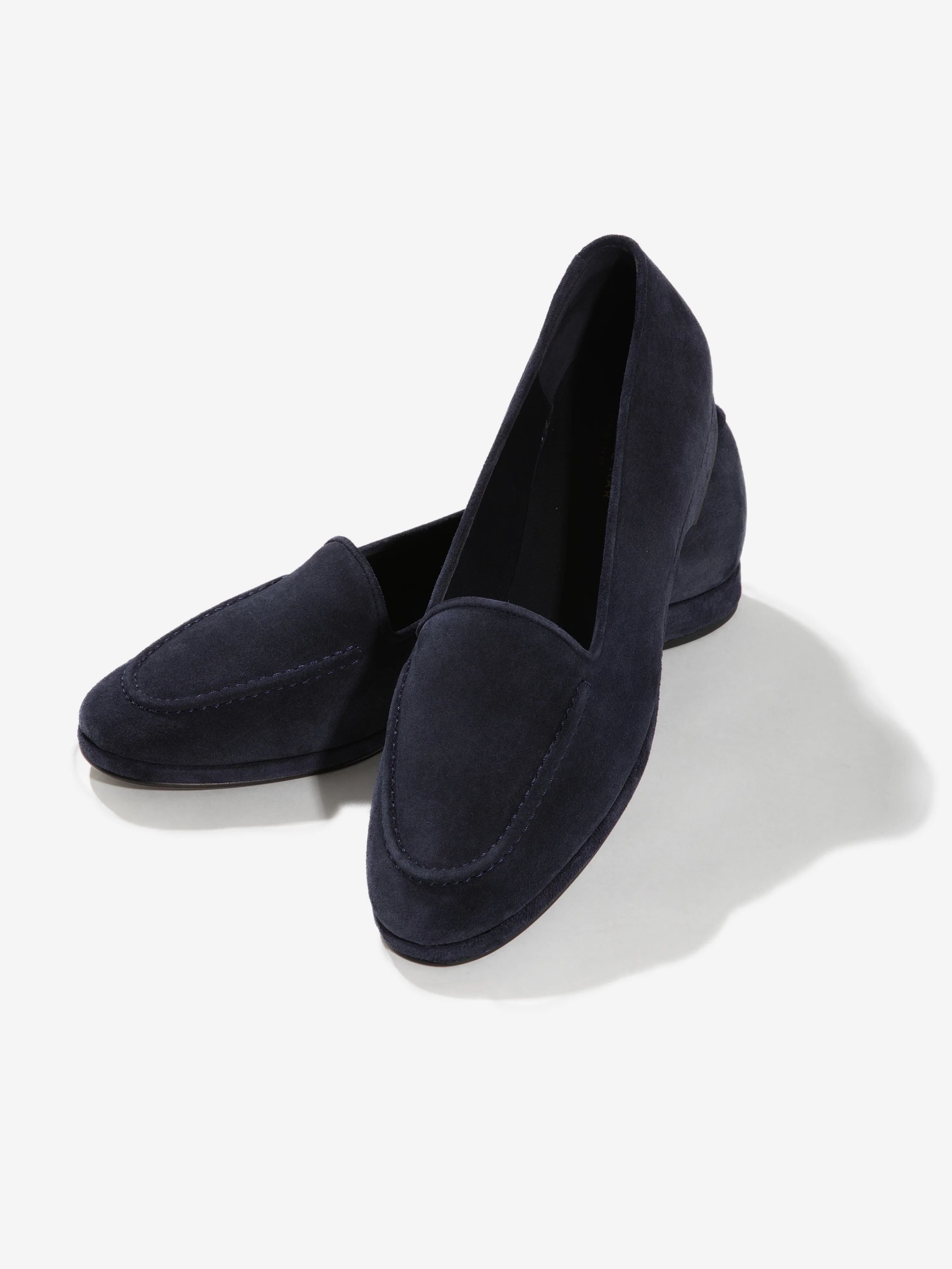Navy Suede Belgian Loafers - Image 5