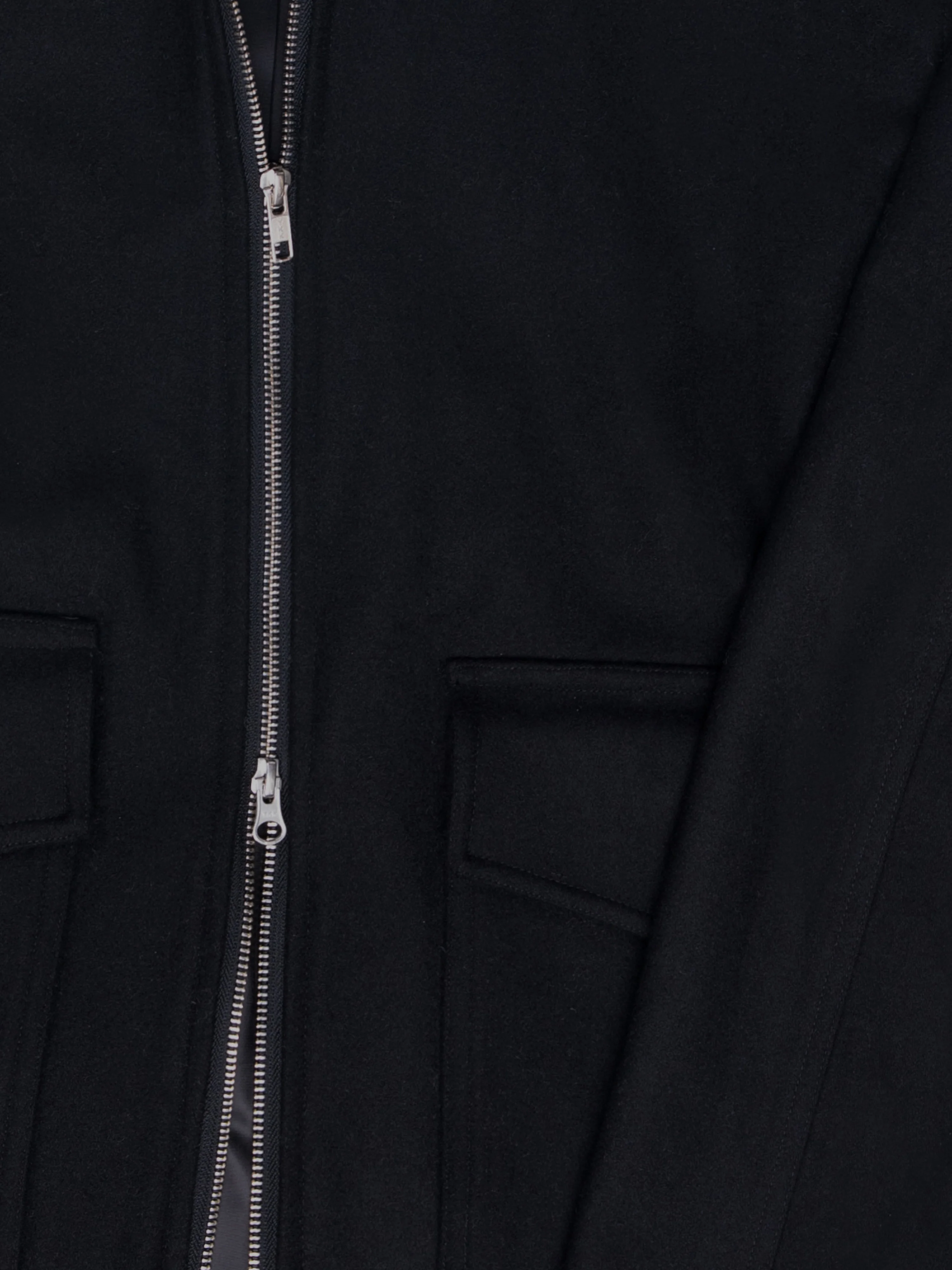 Black Flannel Flight Jacket - Image 5