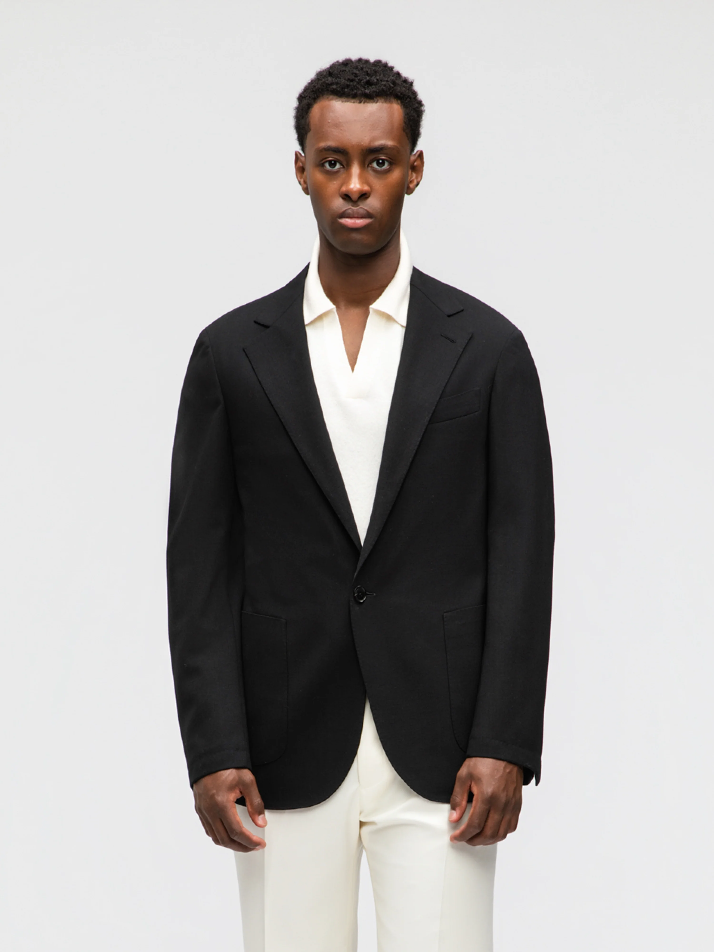 Black Heavyweight High Twist Jacket (Casual Fit) - Image 4