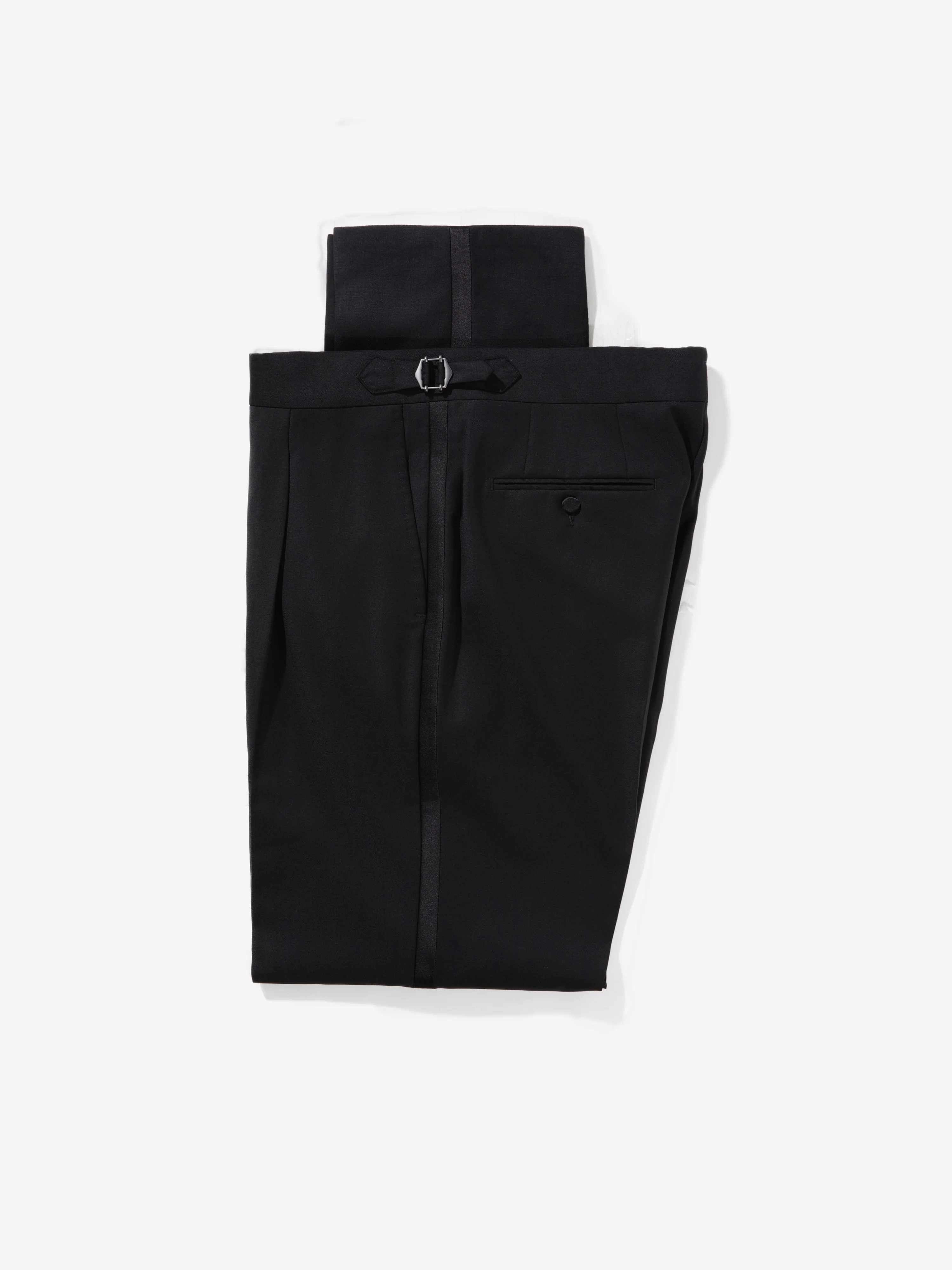 Black Wool Tuxedo Suit (DB) - Image 5
