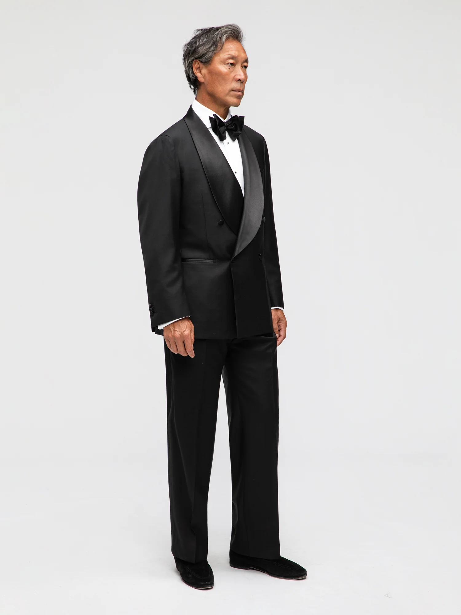 Black Wool Tuxedo Suit (DB Shawl) - Image 3