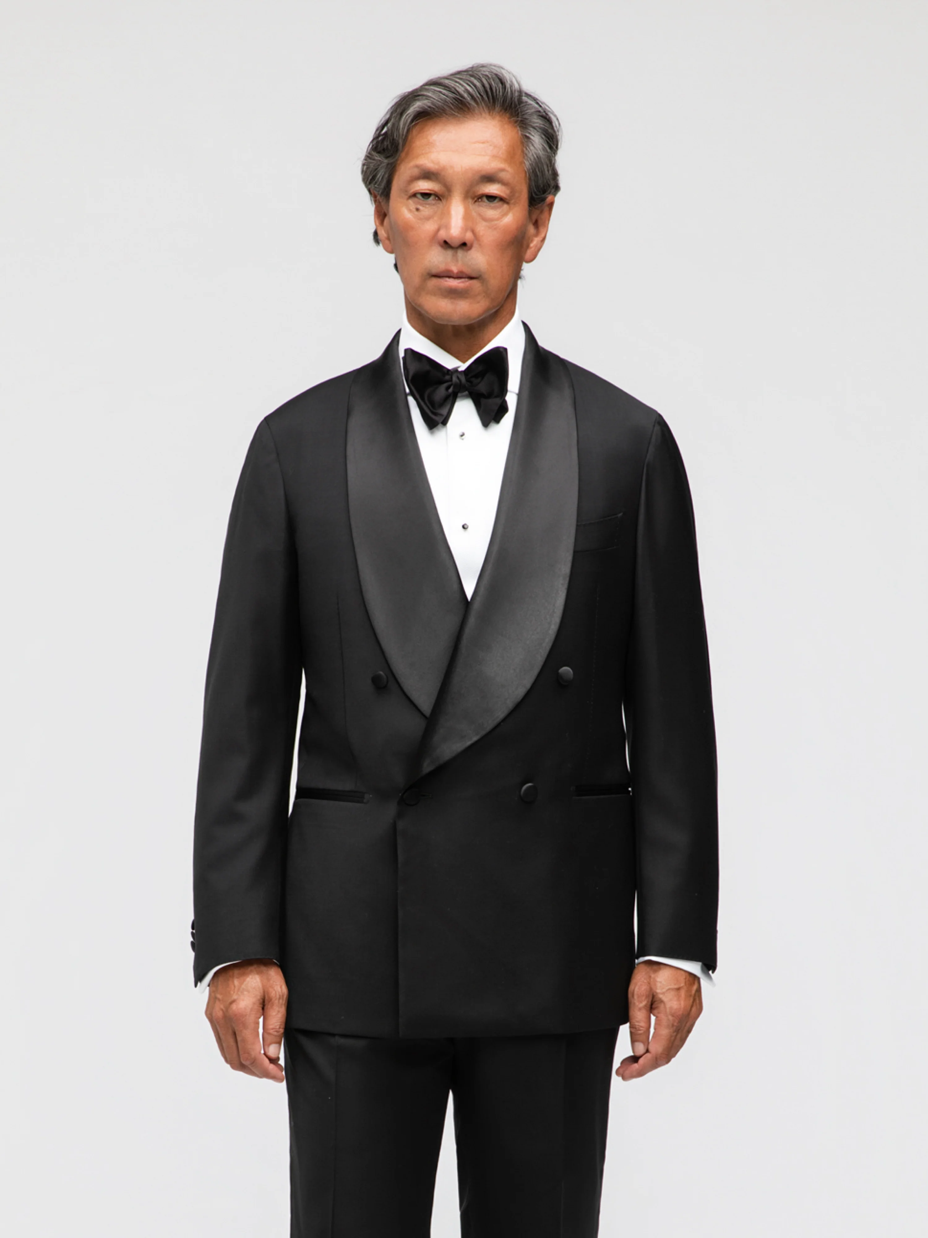 Black Wool Tuxedo Suit (DB Shawl) - Image 4