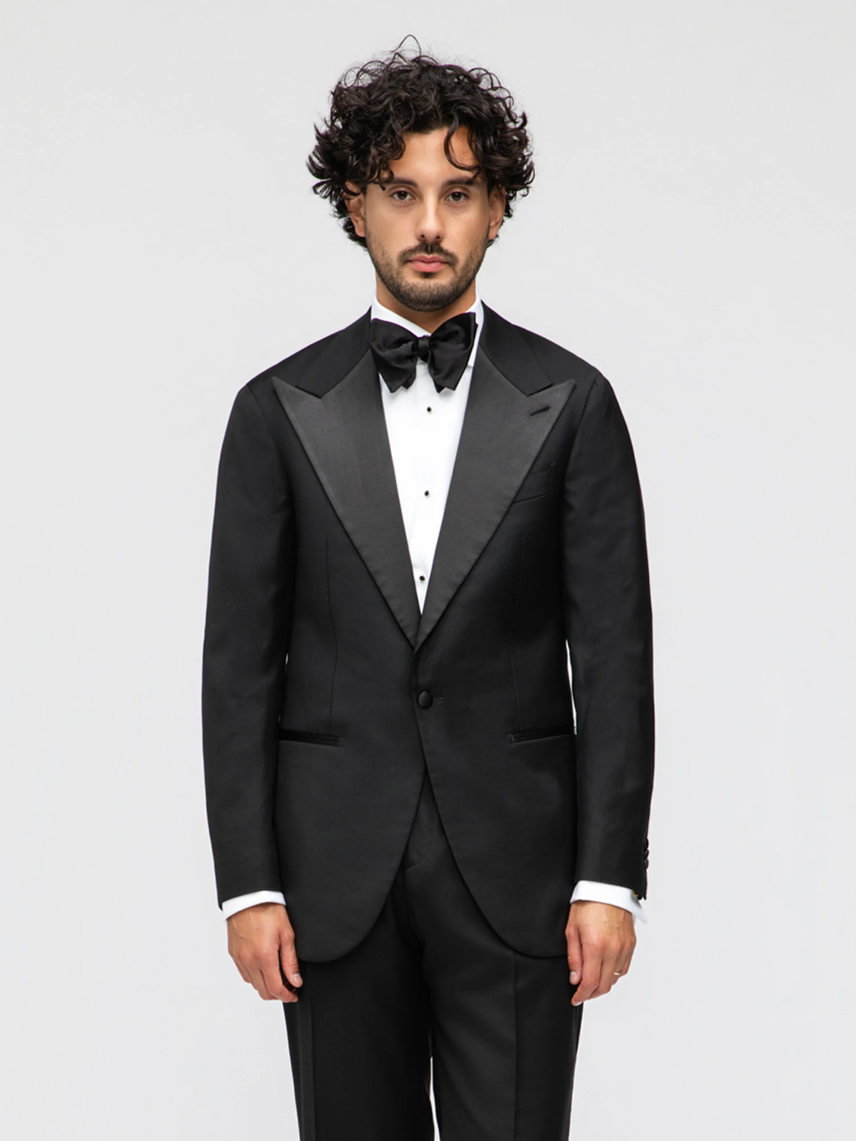 Black Wool Tuxedo Suit (SB) - Image 4