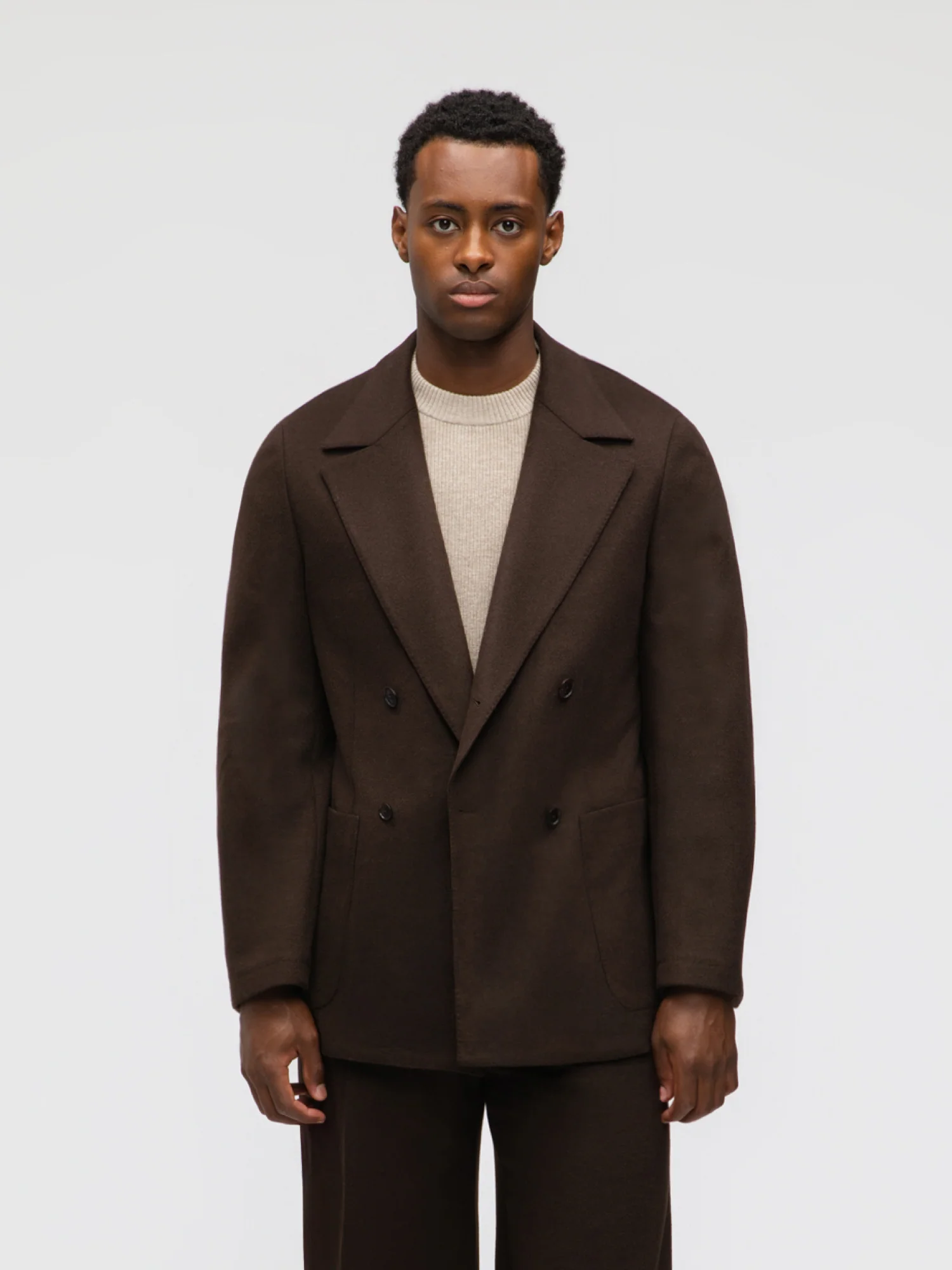 Brown Wool Cashmere Jacket (Casual Fit) - Image 4
