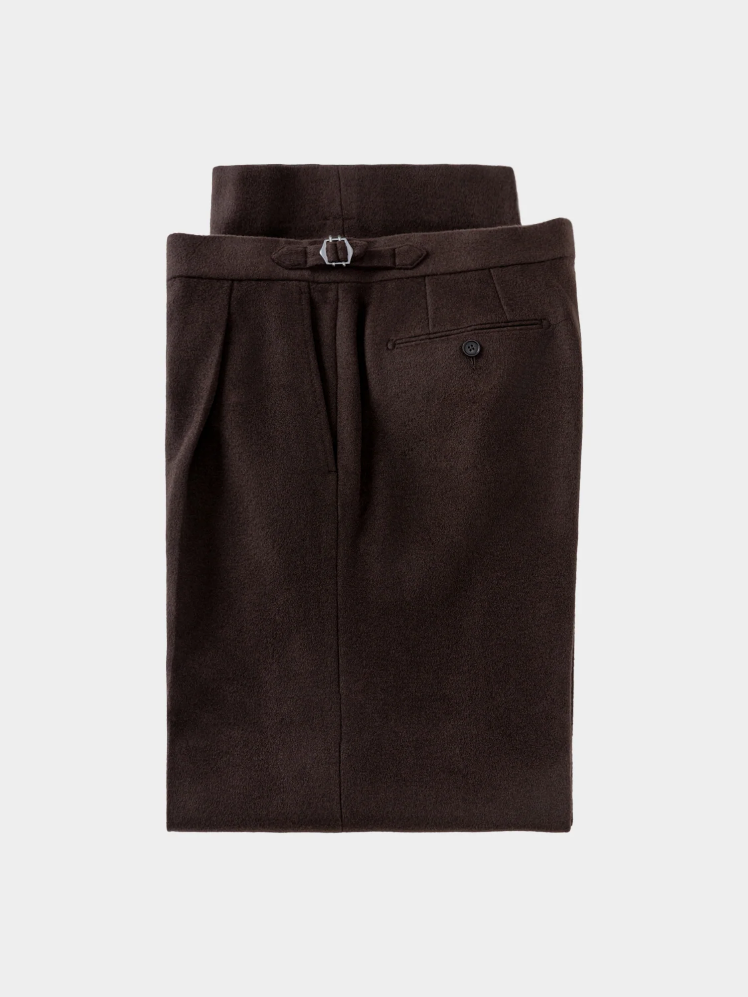 Brown Wool Cashmere Trousers (Extra Wide Fit) - Image 2