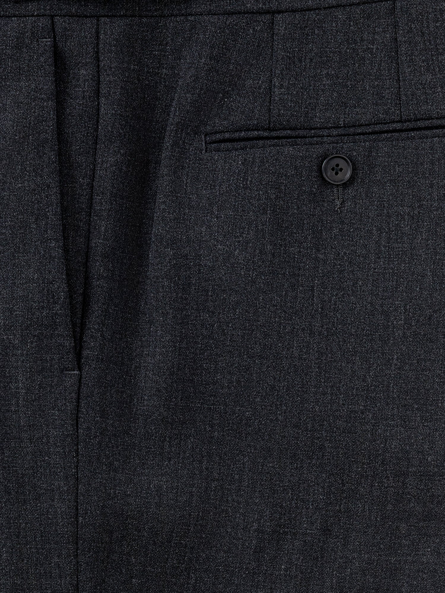 Charcoal Heavyweight High Twist Trousers (Wide Fit) - Image 5