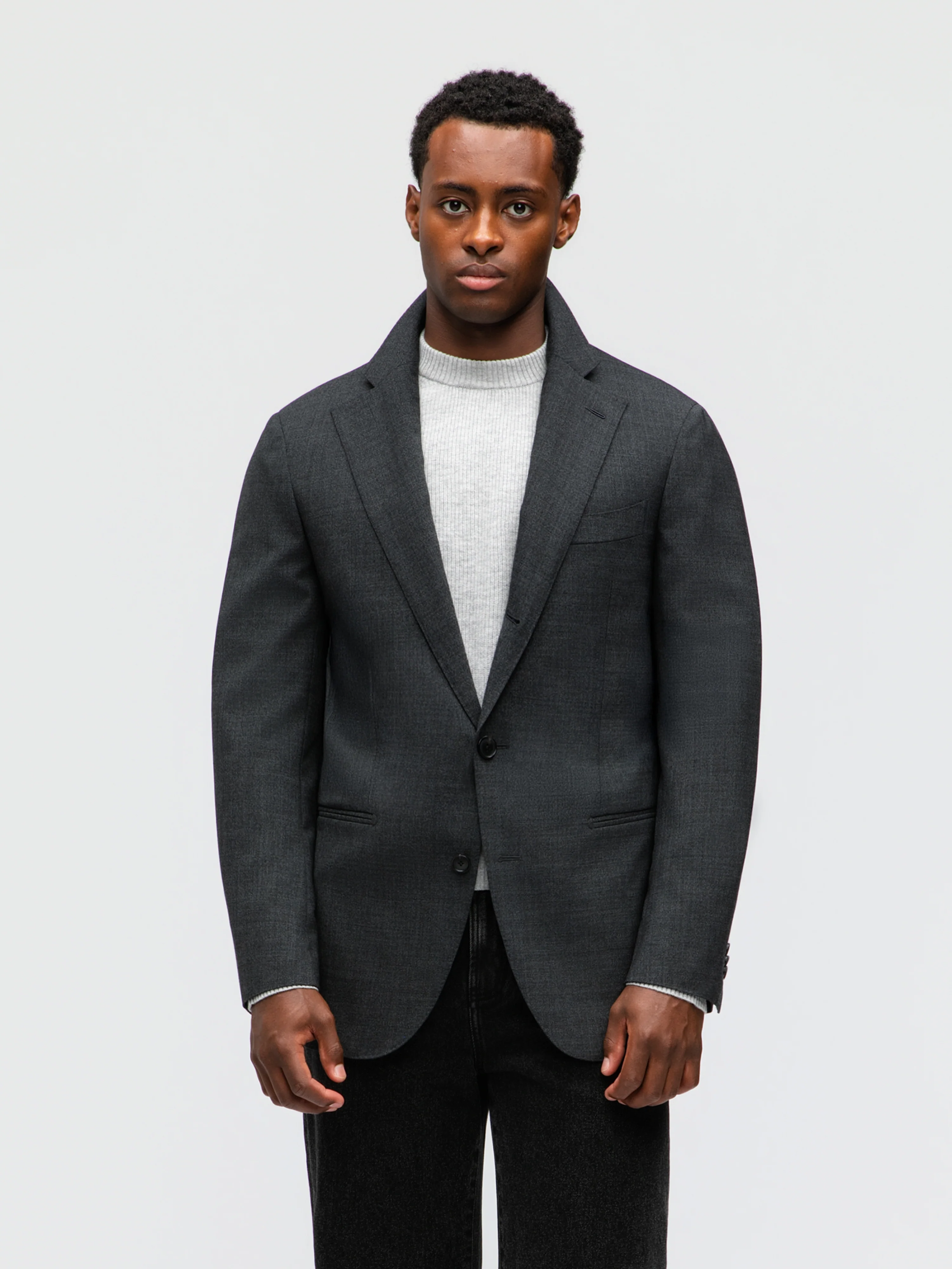 Charcoal High Twist Wool Jacket (SB) - Image 4