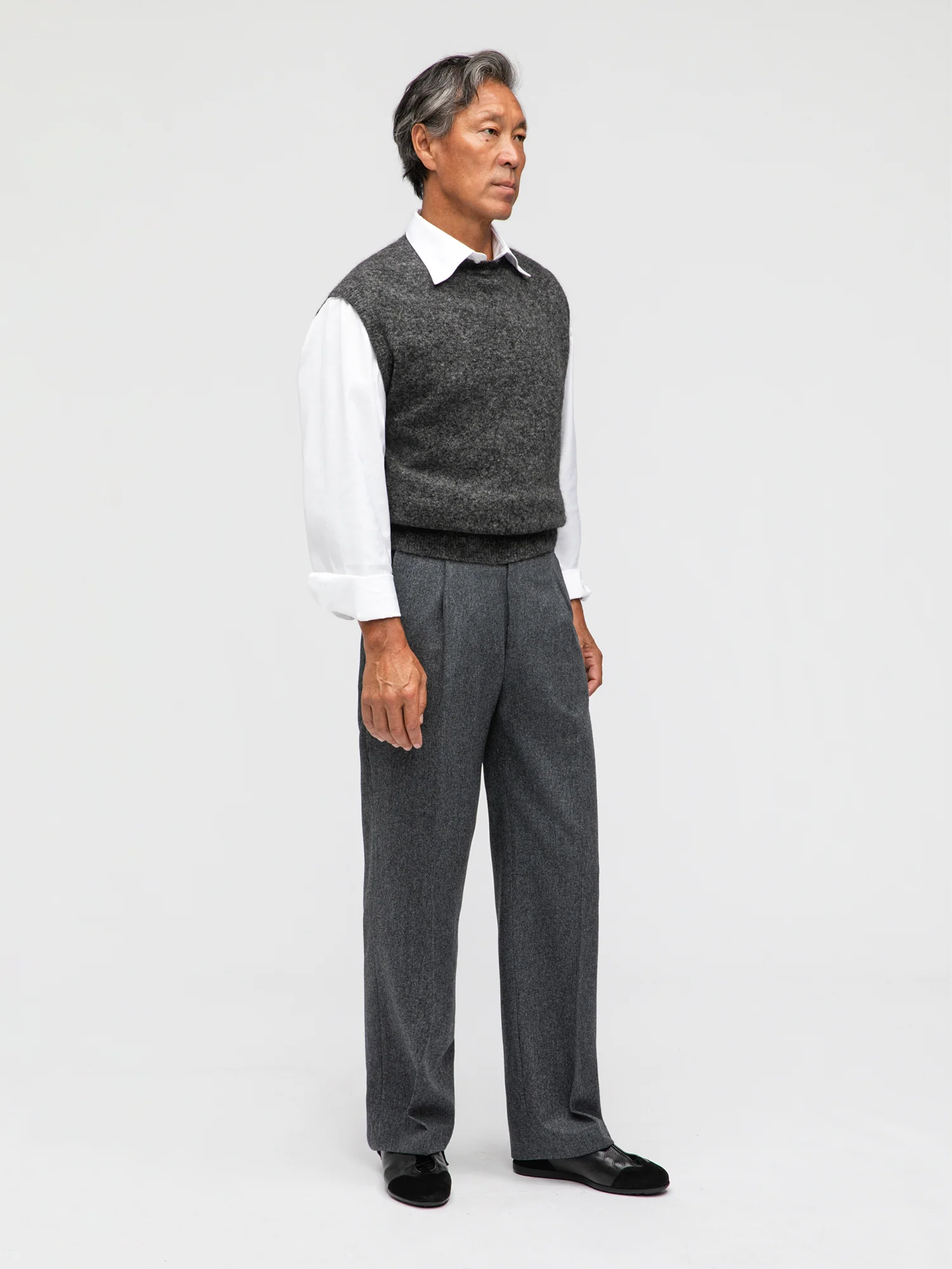 Charcoal Mohair Vest - Image 3