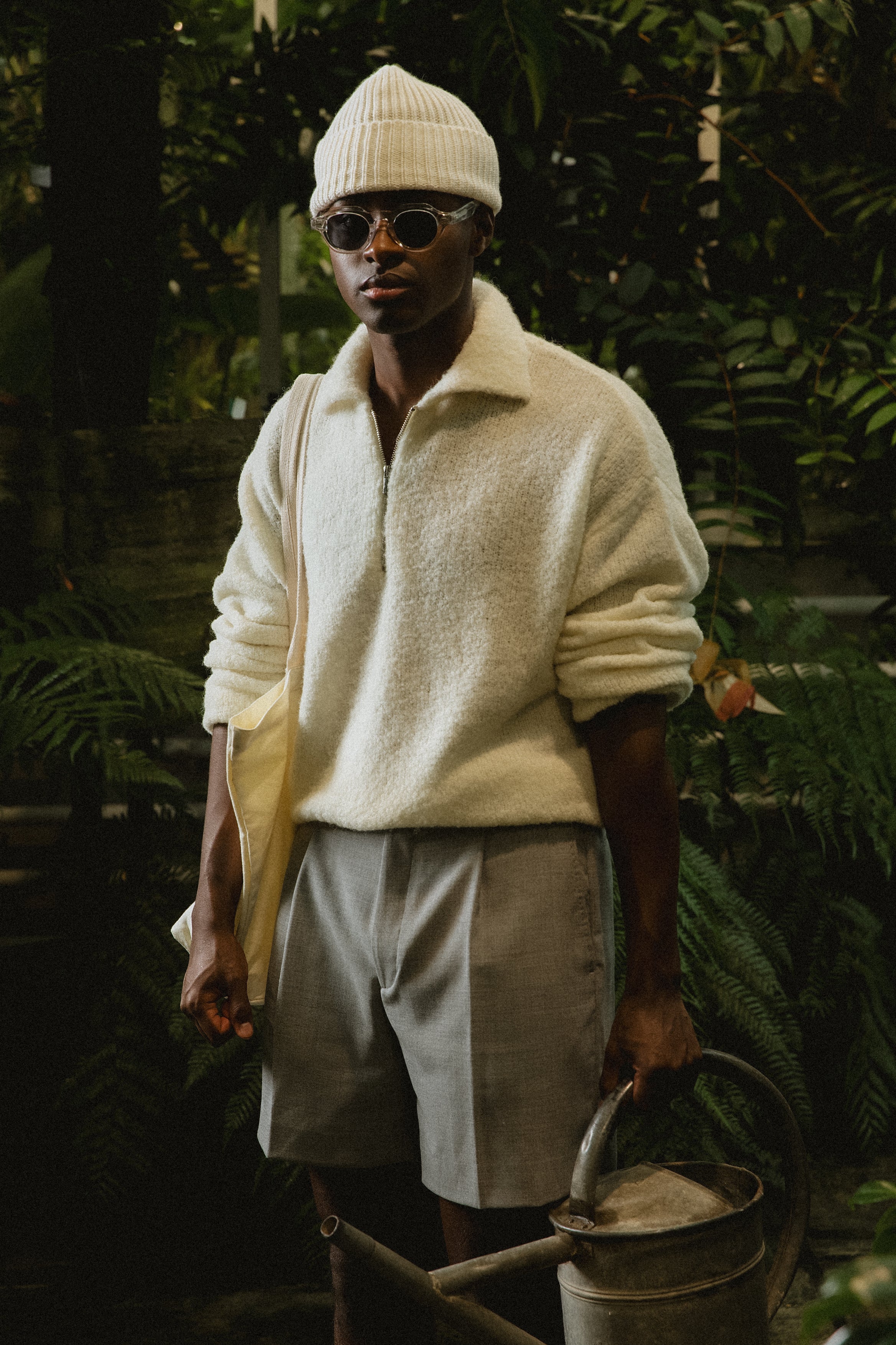 Ivory Bouclé Half Zip - Image 6