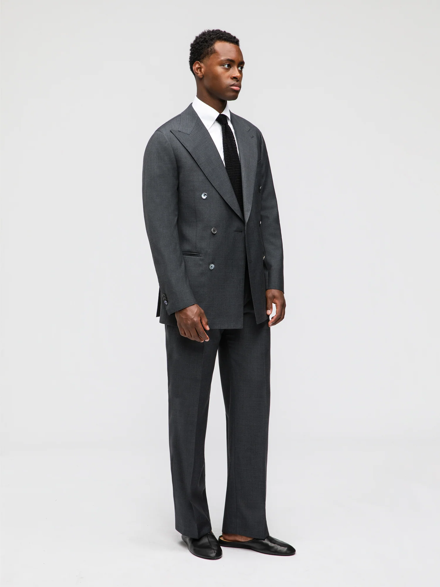 Dark Grey Wool Suit (DB) - Image 3