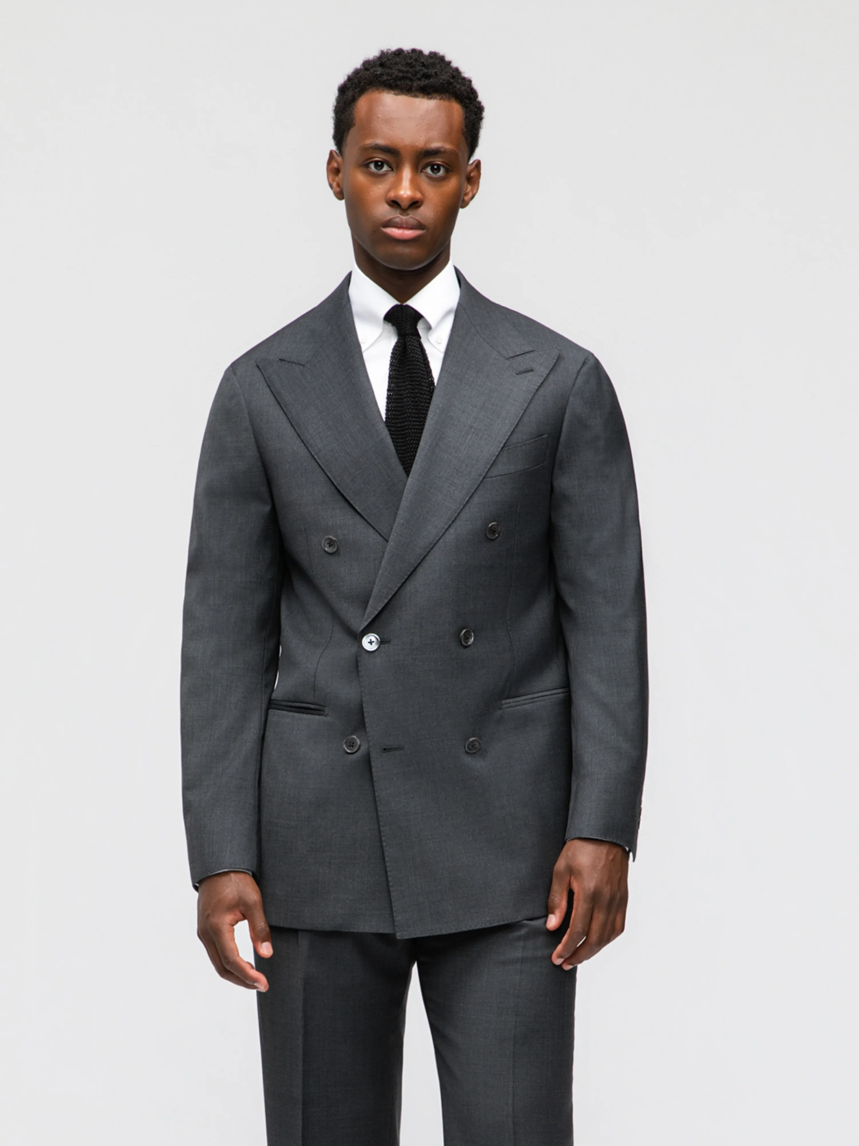 Dark Grey Wool Suit (DB) - Image 4