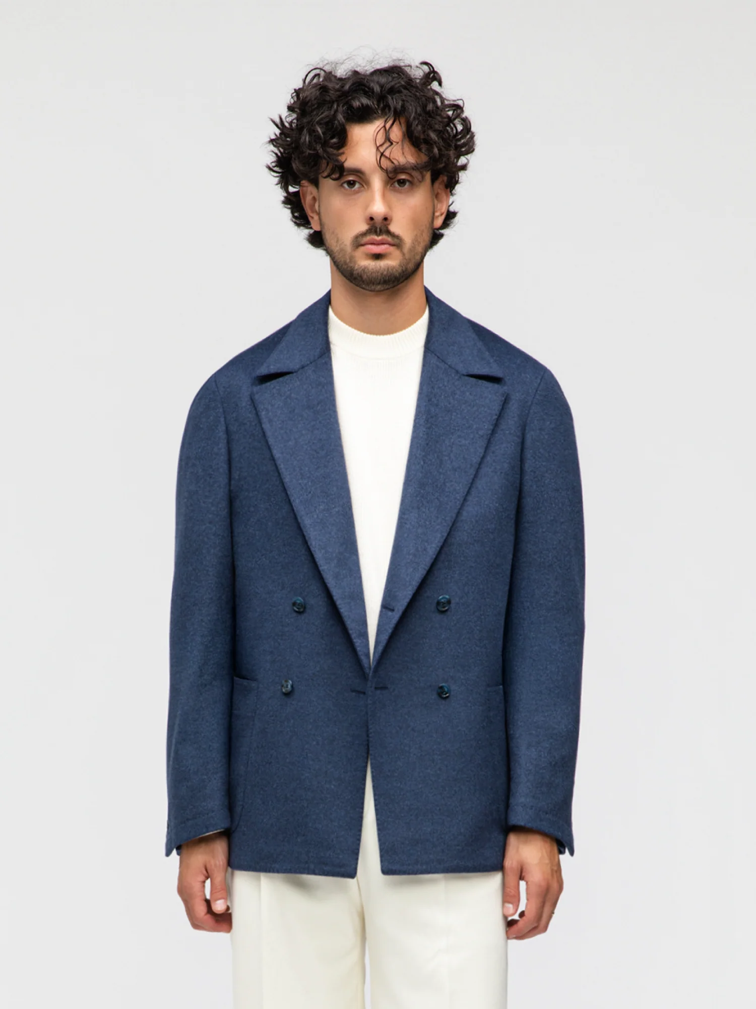 Denim Wool Cashmere Jacket (Casual Fit) - Image 4