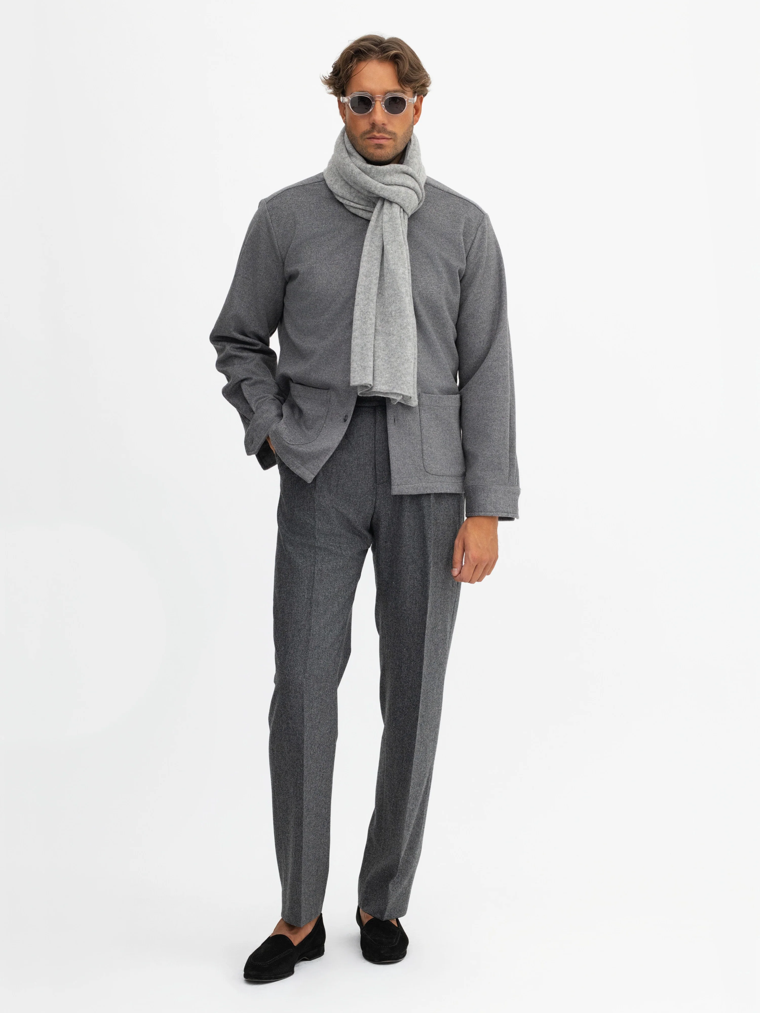 Grey Cashmere Scarf - Image 3
