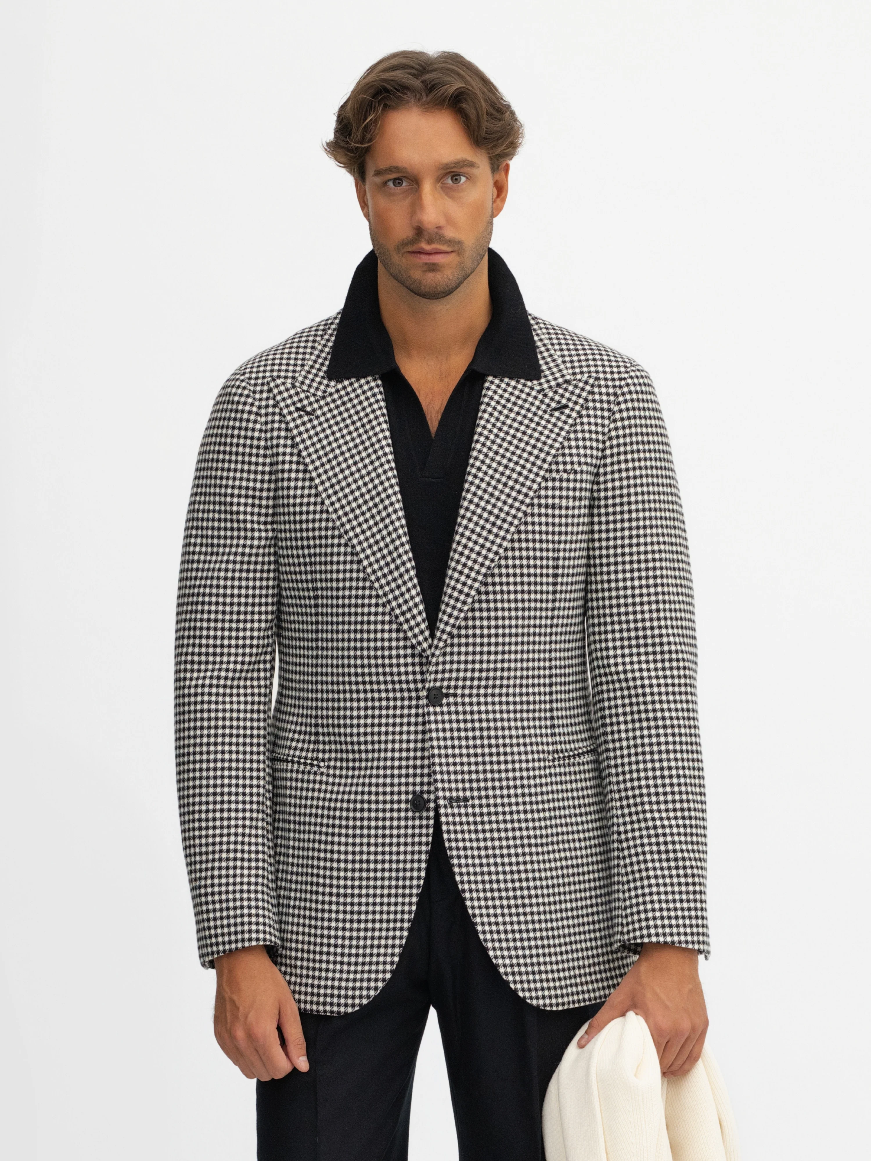 Houndstooth Lambswool Jacket - Image 4