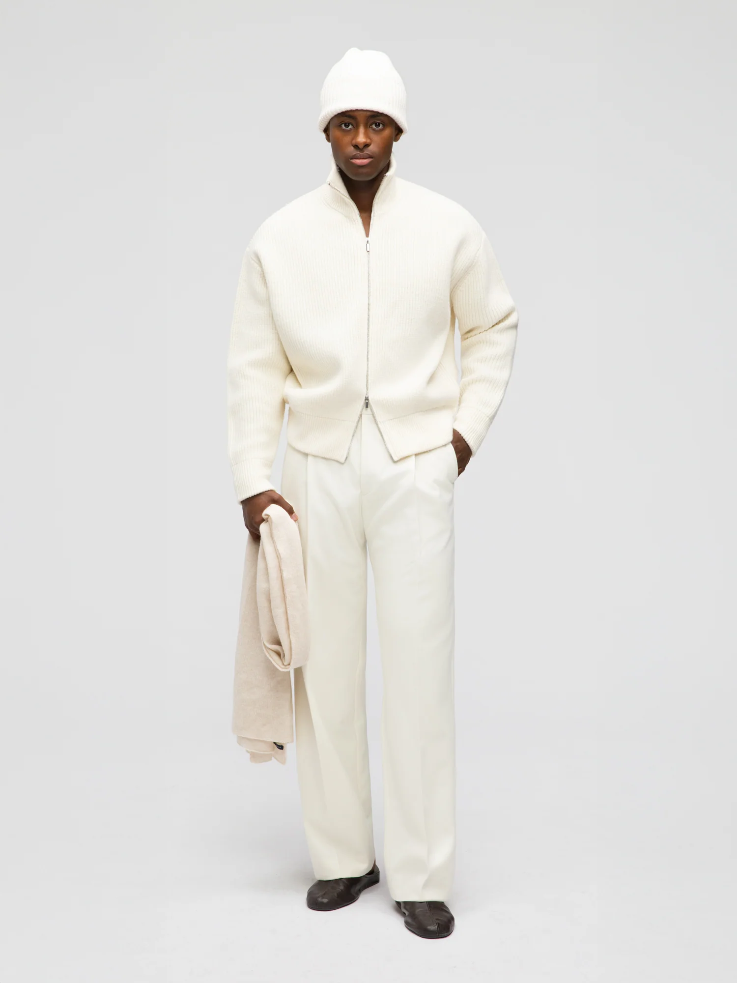 Ivory Wool Full Zip