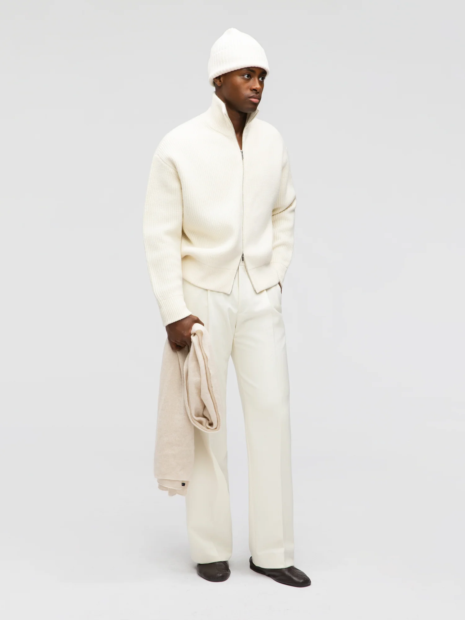 Ivory Wool Full Zip - Image 3