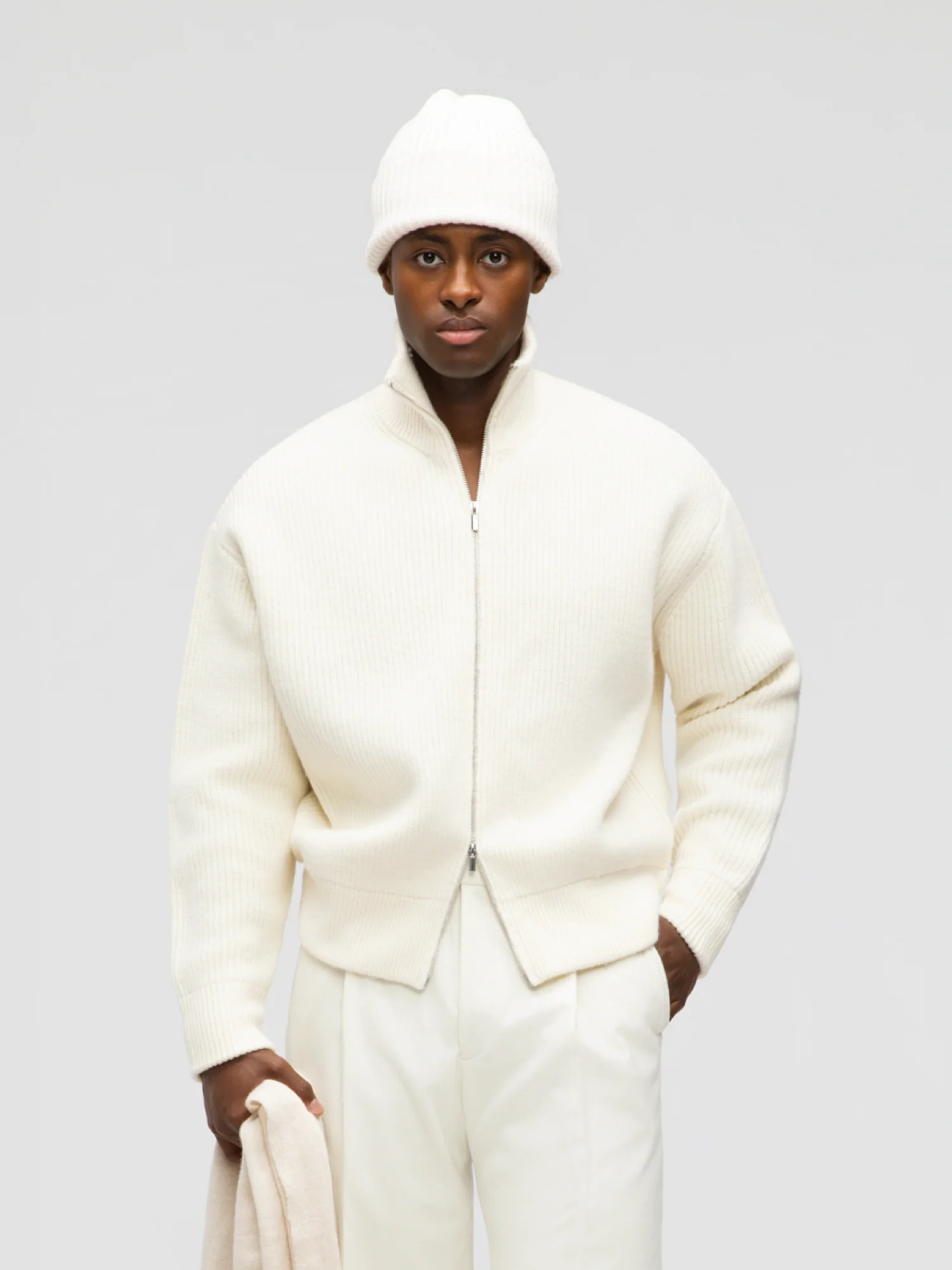 Ivory Wool Full Zip - Image 4