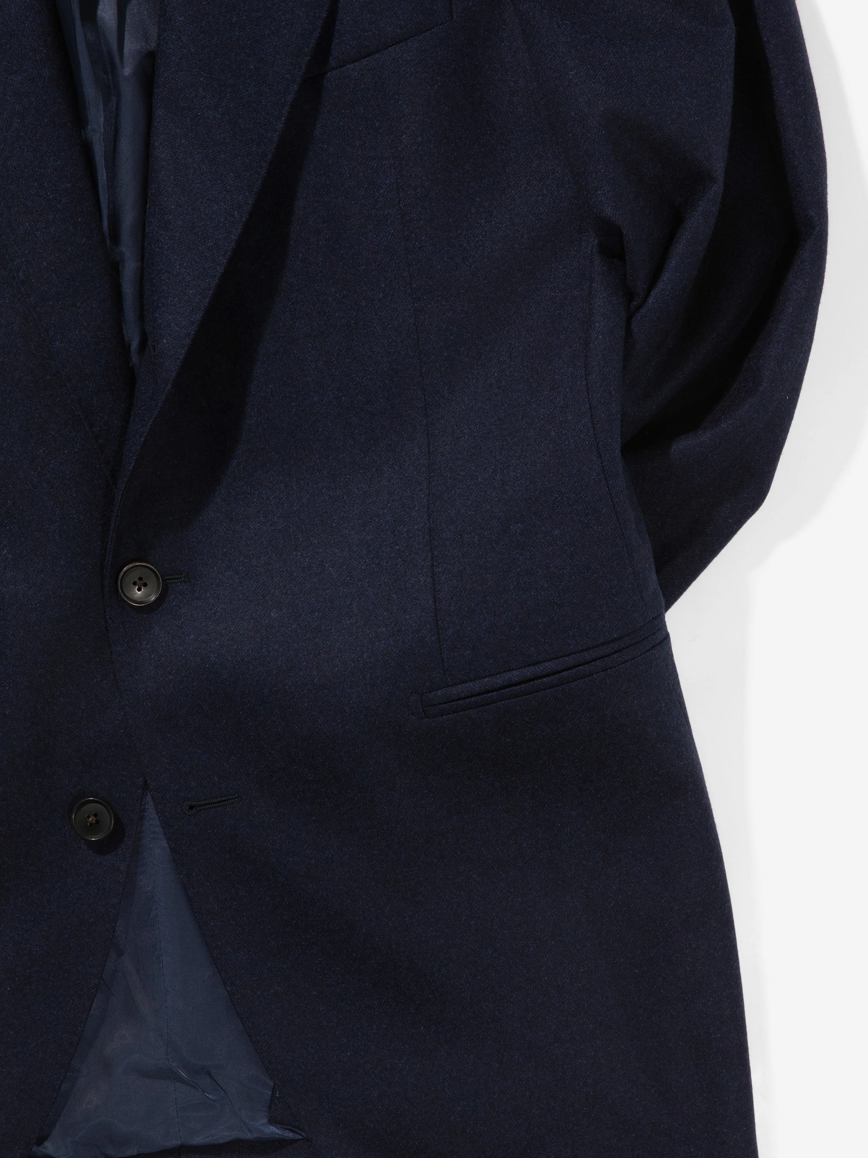 Navy Flannel Wool Jacket (SB) - Image 5