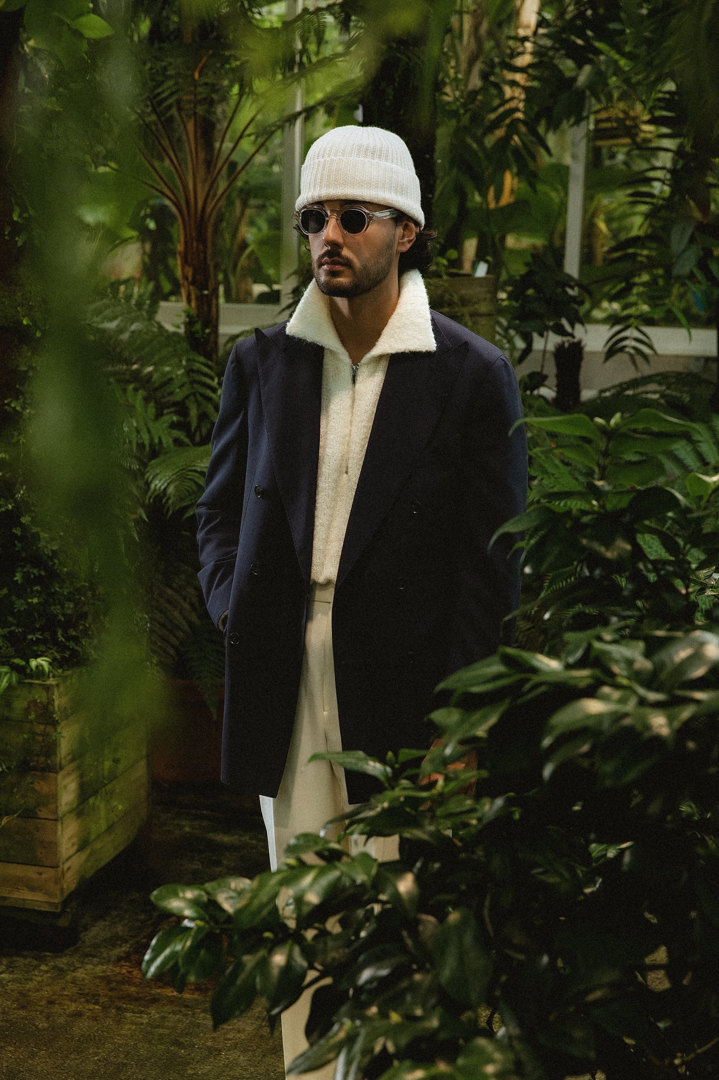 Navy High Twist Wool Jacket (DB) - Image 5