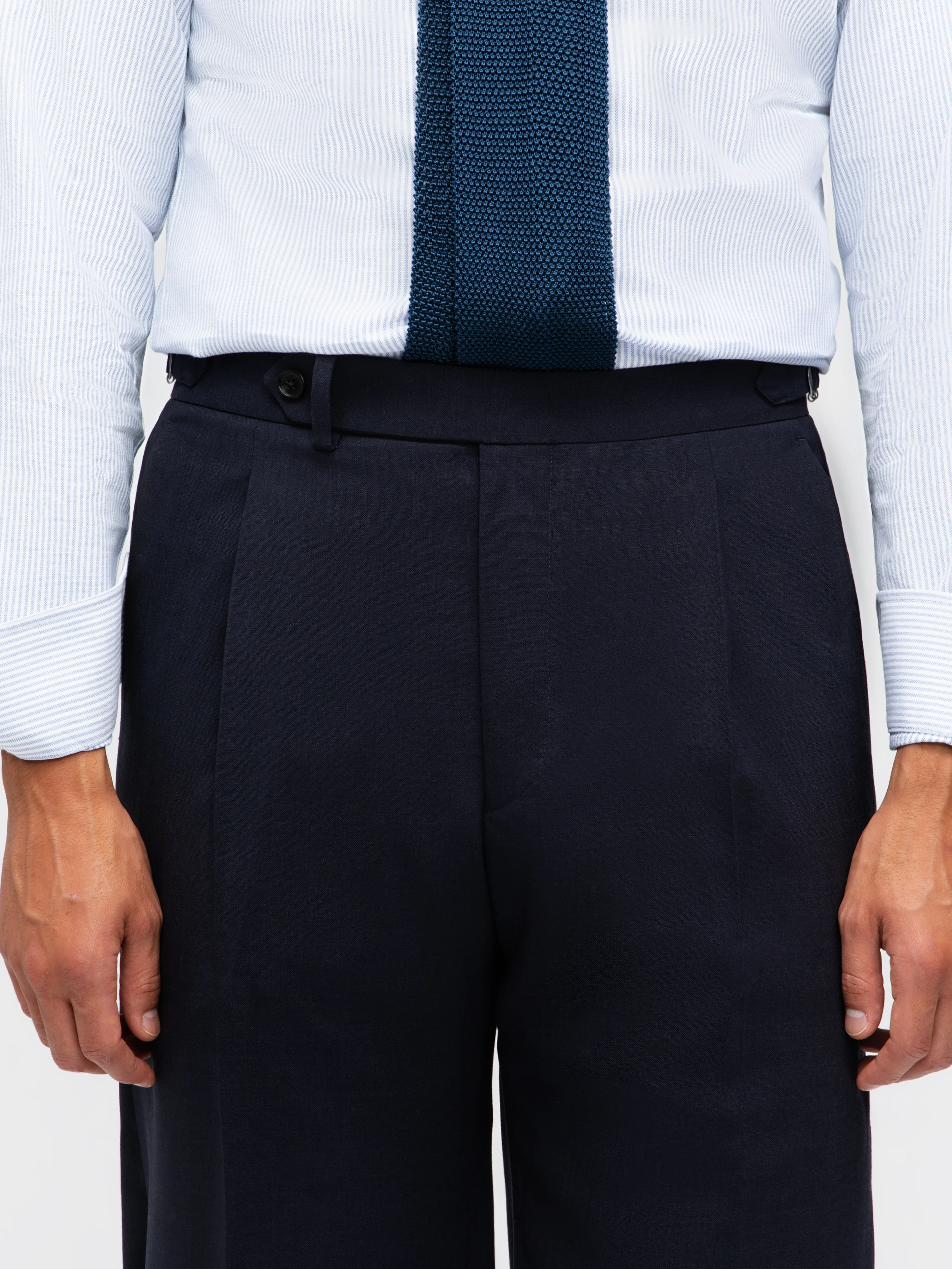Navy High Twist Wool Suit (DB) - Image 7