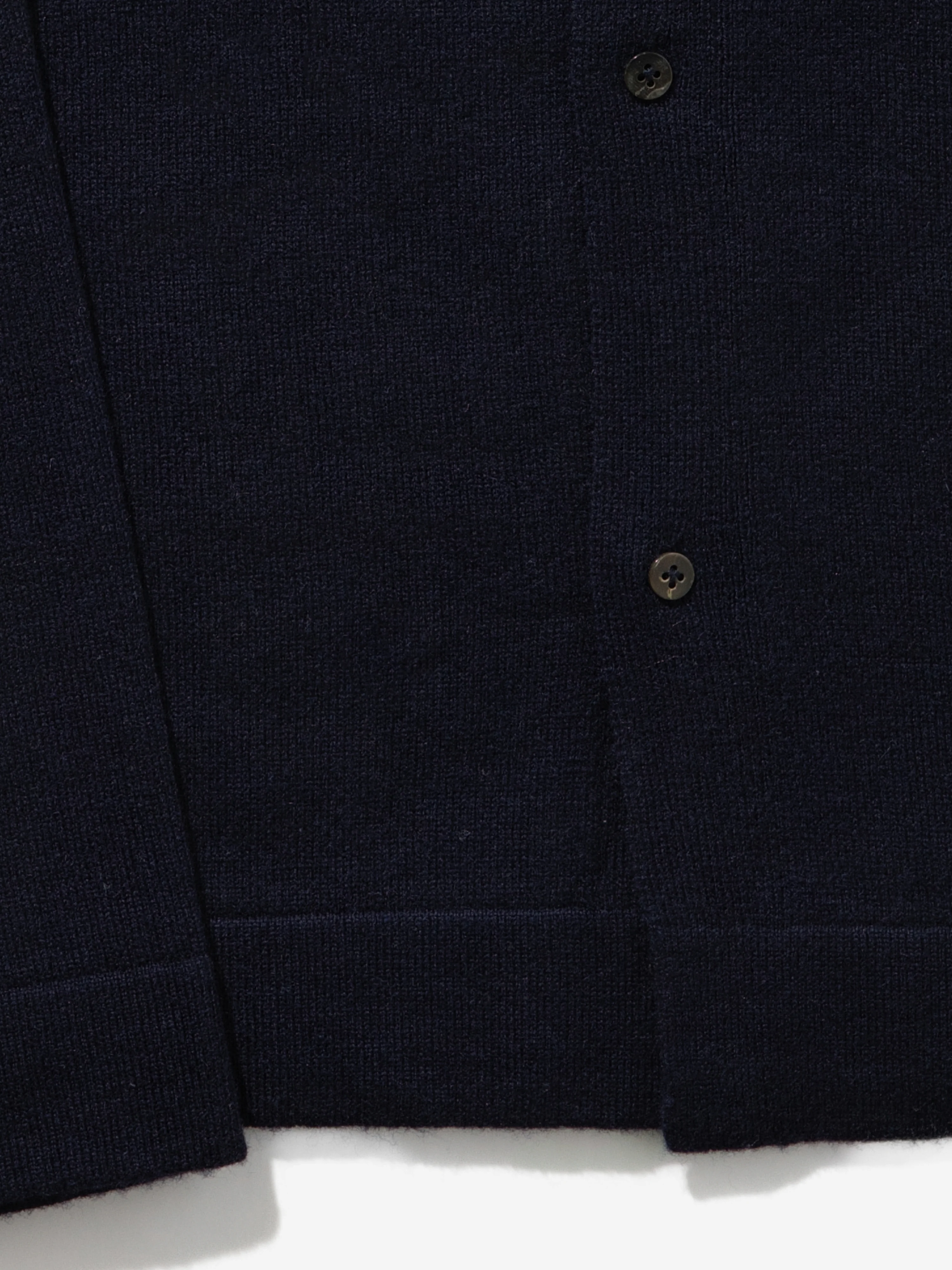 Navy Merino Wool Cashmere Cardigan - Image 5