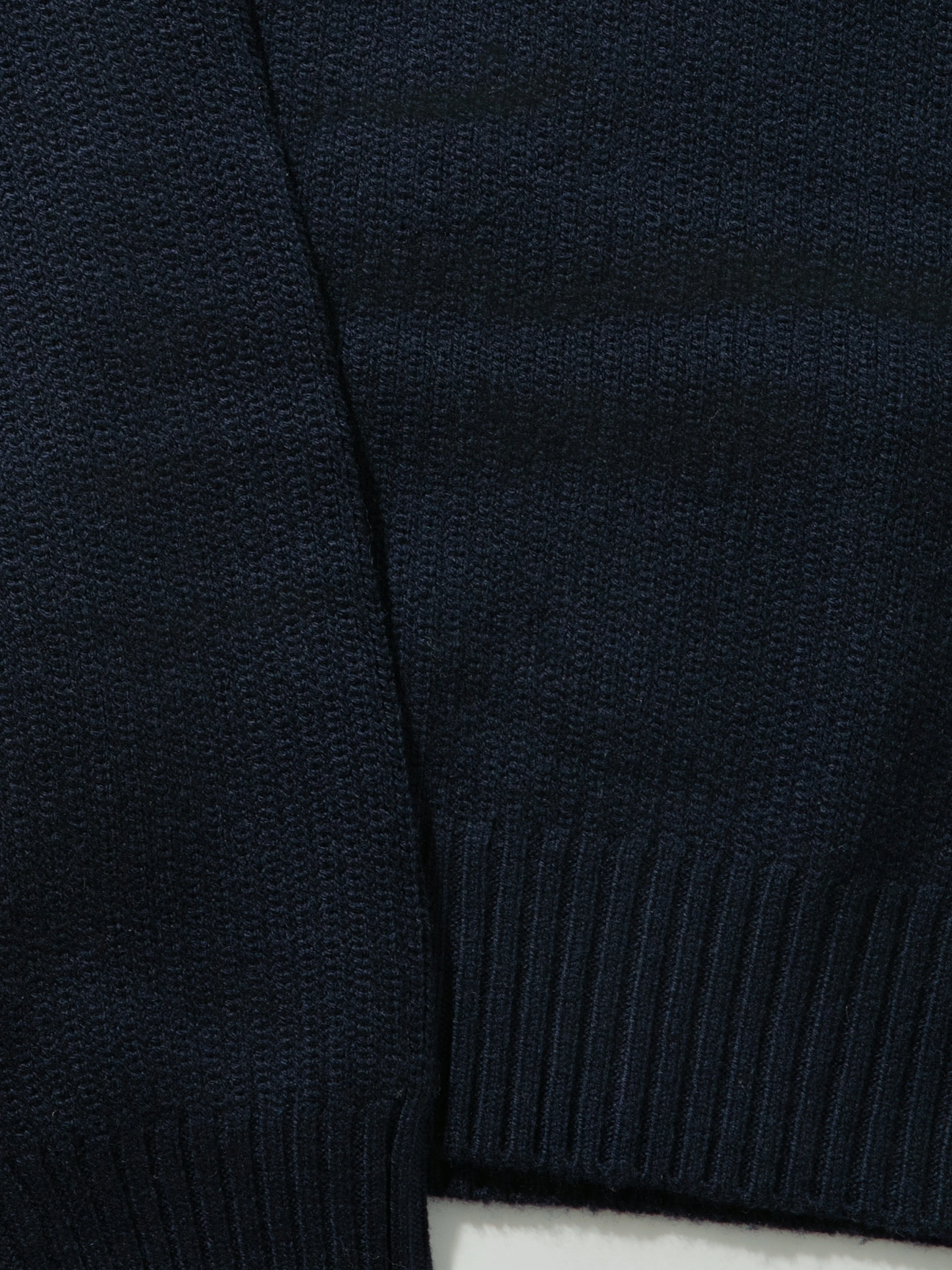 Navy Merino Wool Cashmere Turtleneck - Image 5