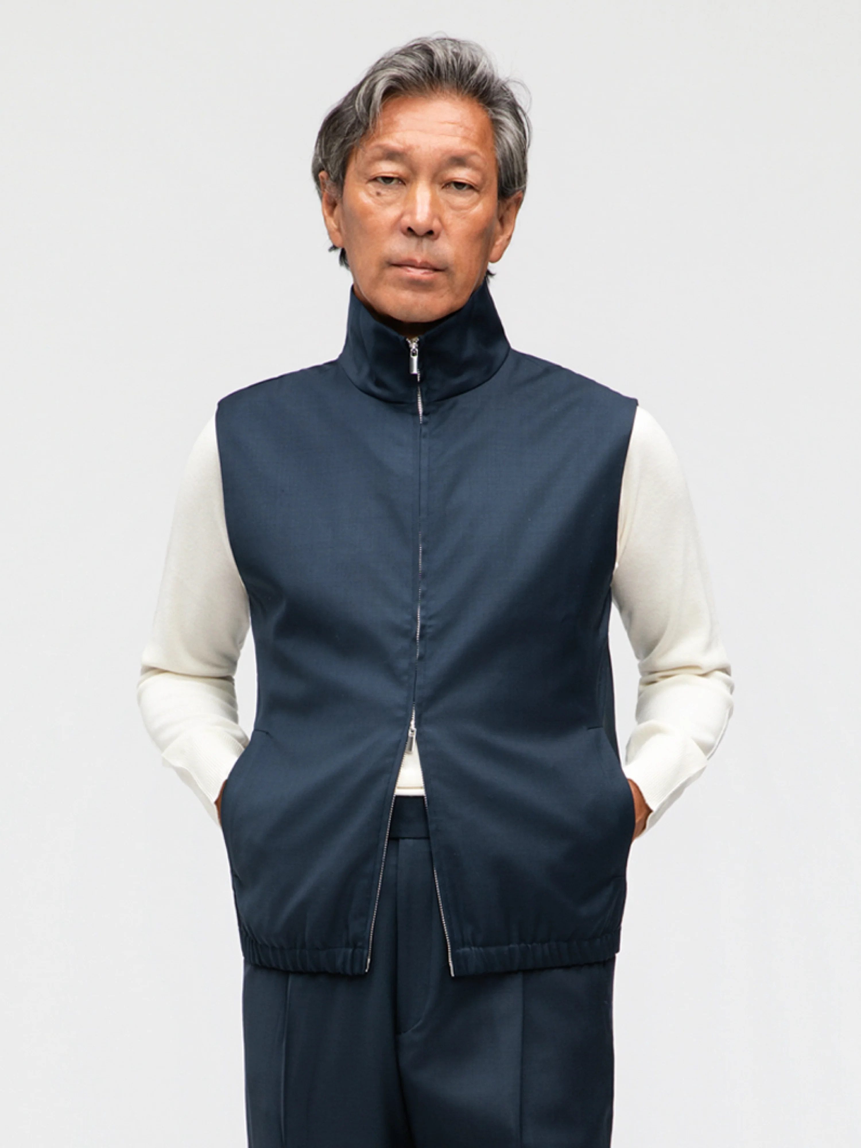 Navy Wool Vest - Image 4