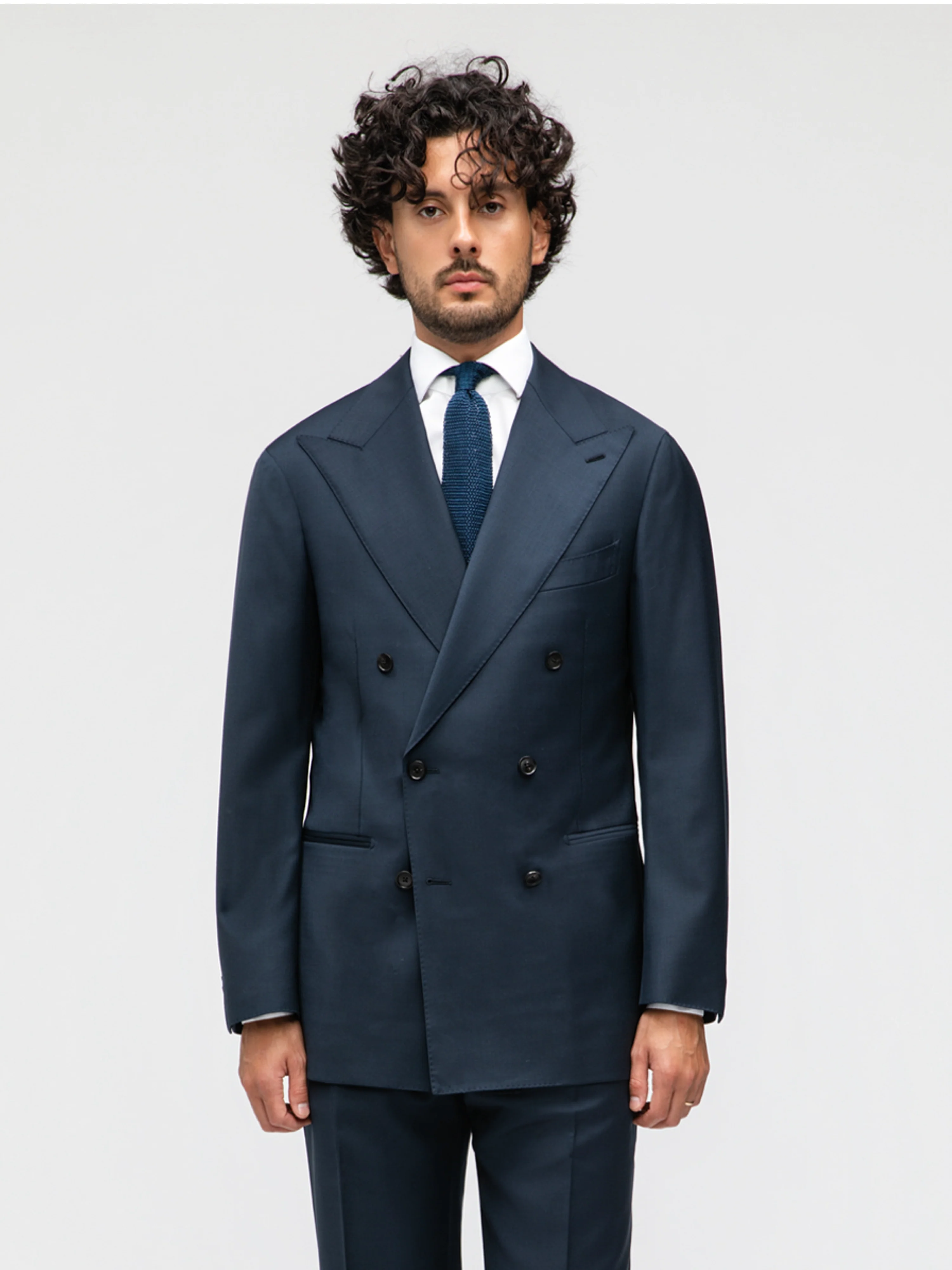 Navy Wool Suit (DB) - Image 4