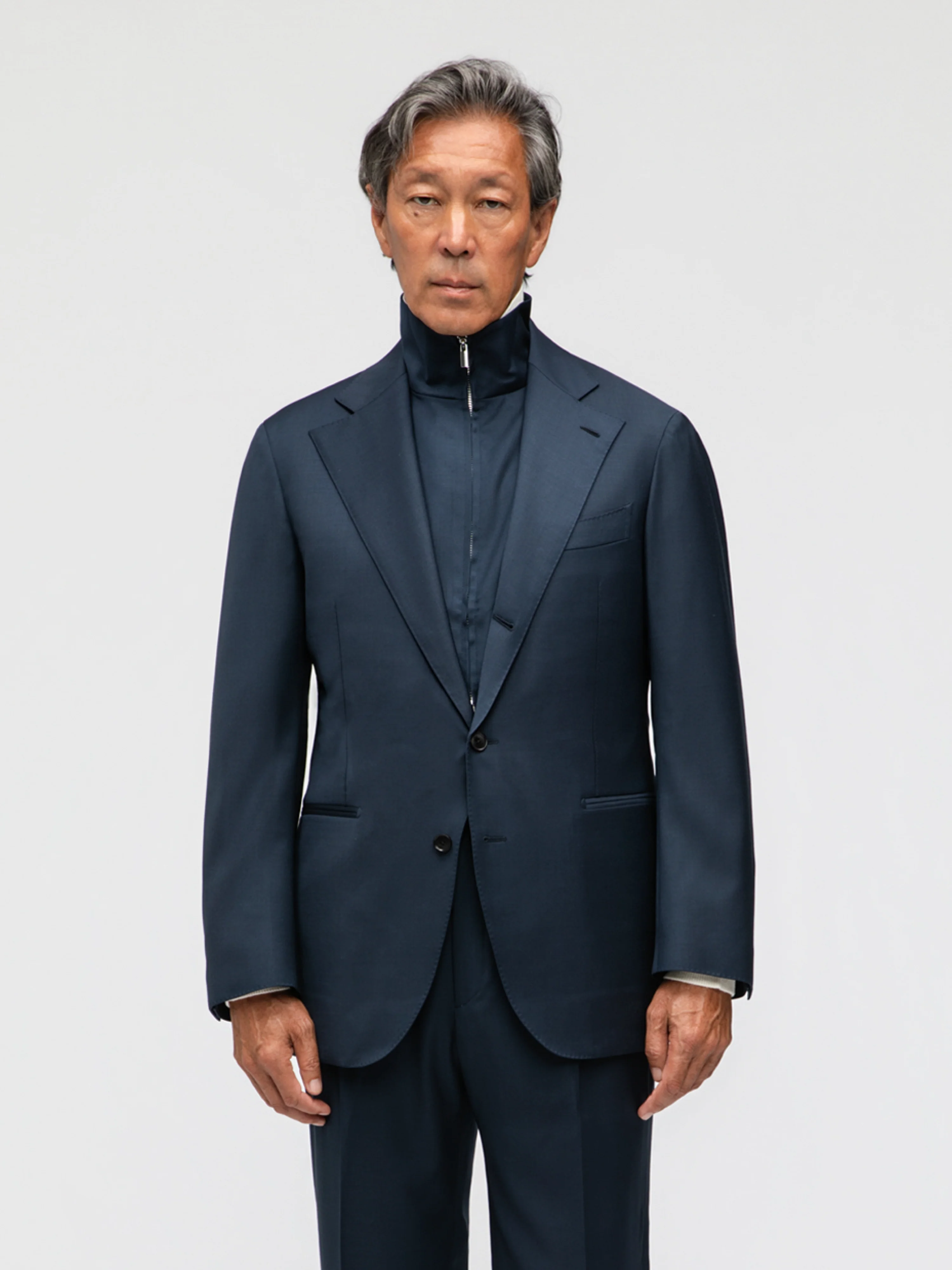 Navy Wool Suit (SB) - Image 4