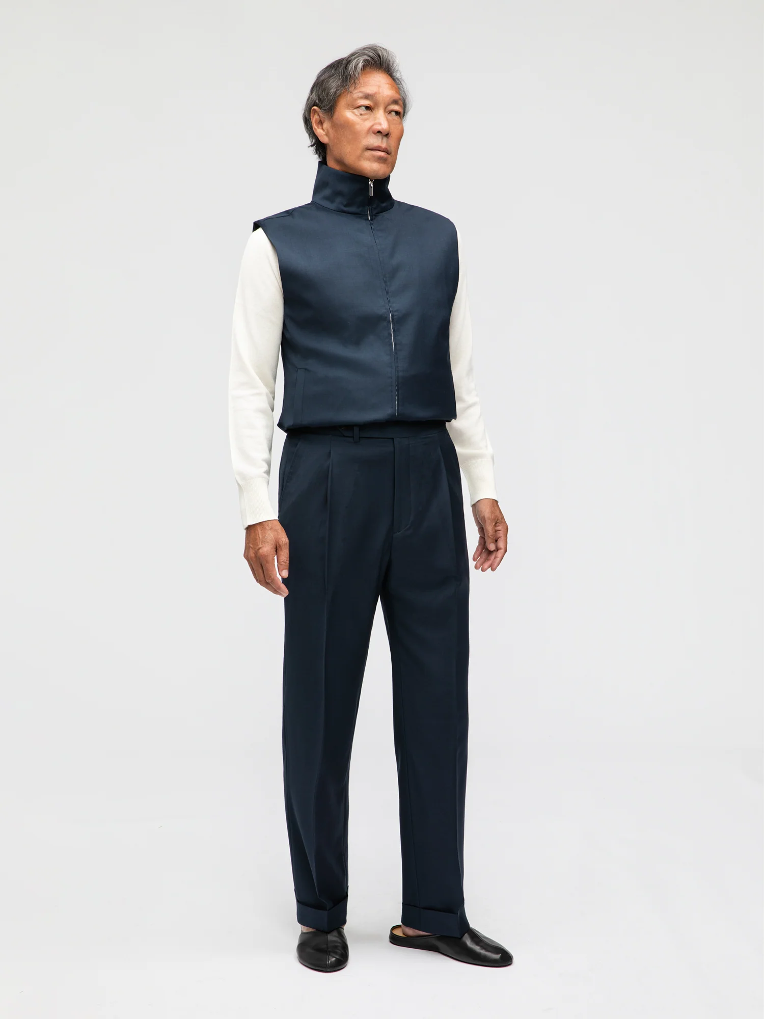 Navy Wool Suit (SB) - Image 6
