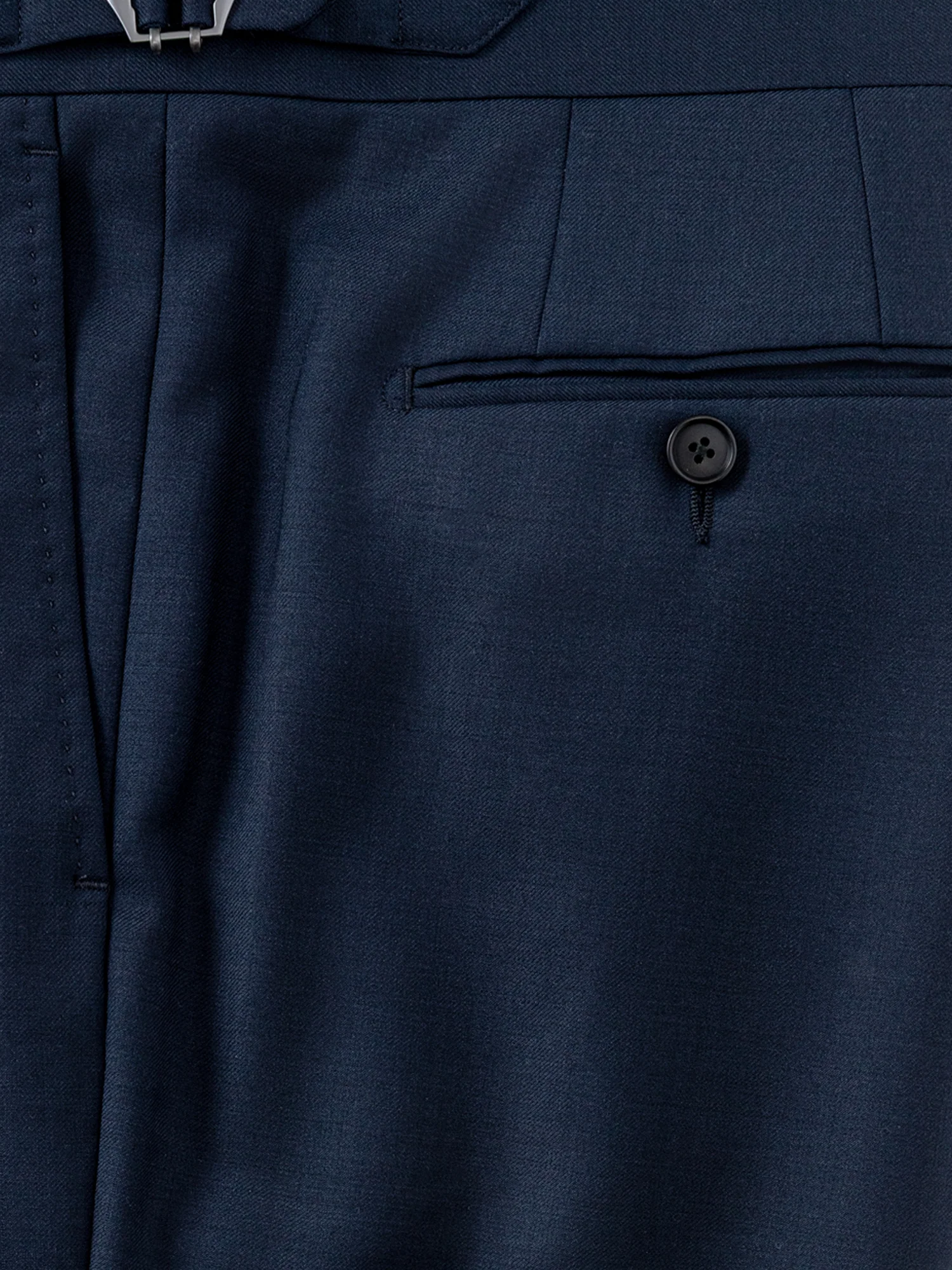 Navy Wool Trousers (Straight Fit) - Image 5