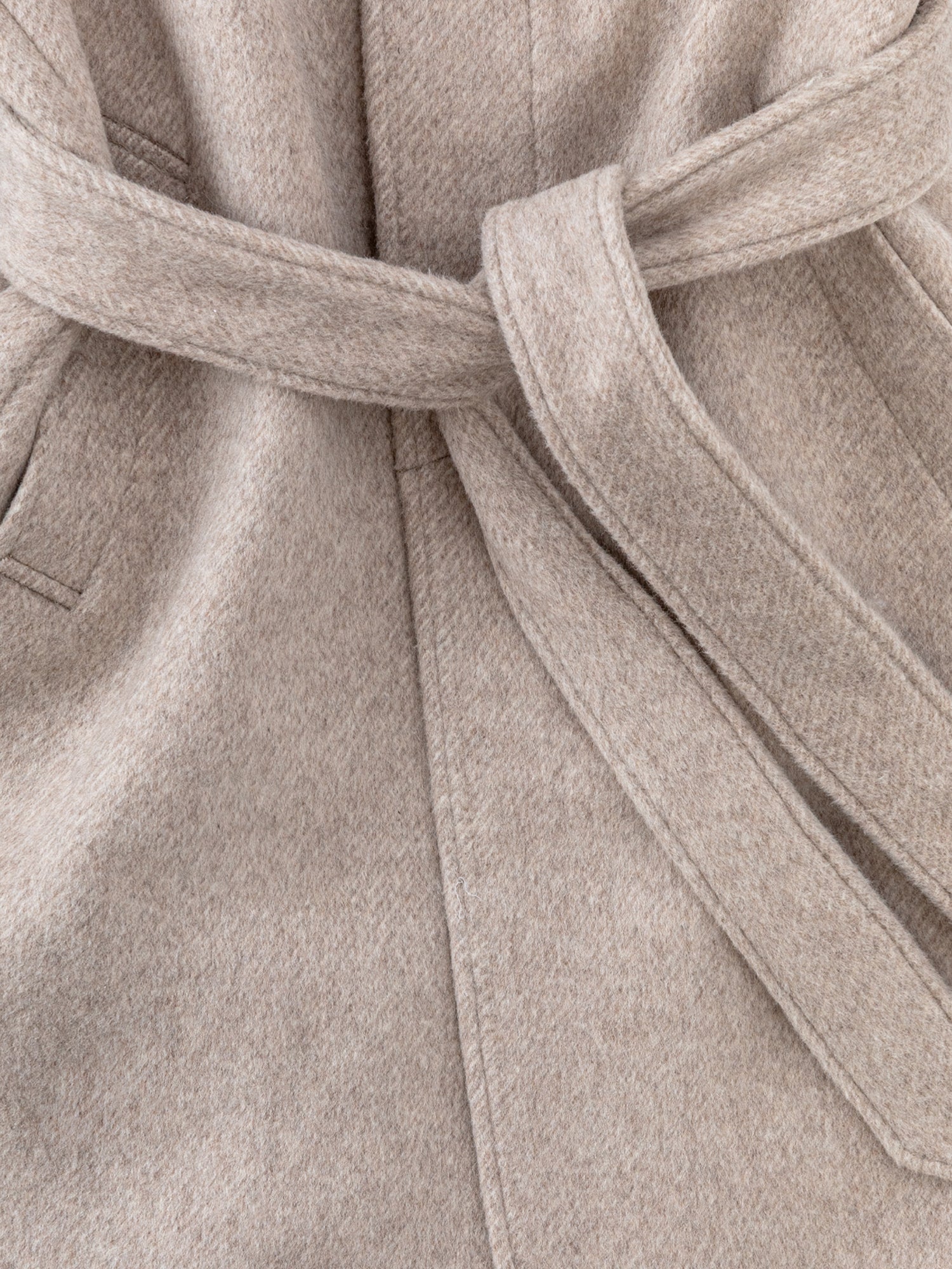 Oatmeal Wool Raglan Coat - Image 5