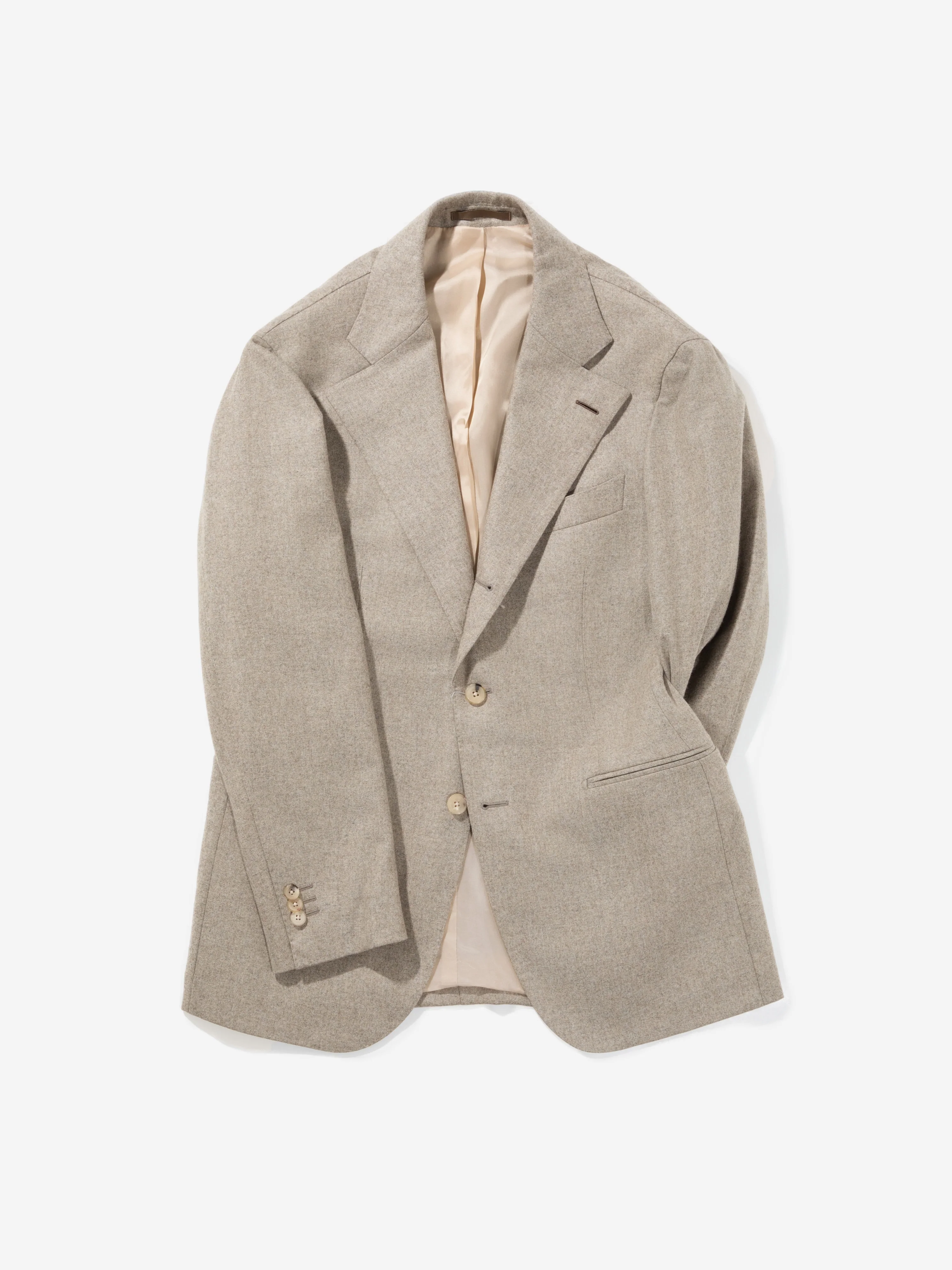 Taupe Flannel Wool Jacket - Image 2