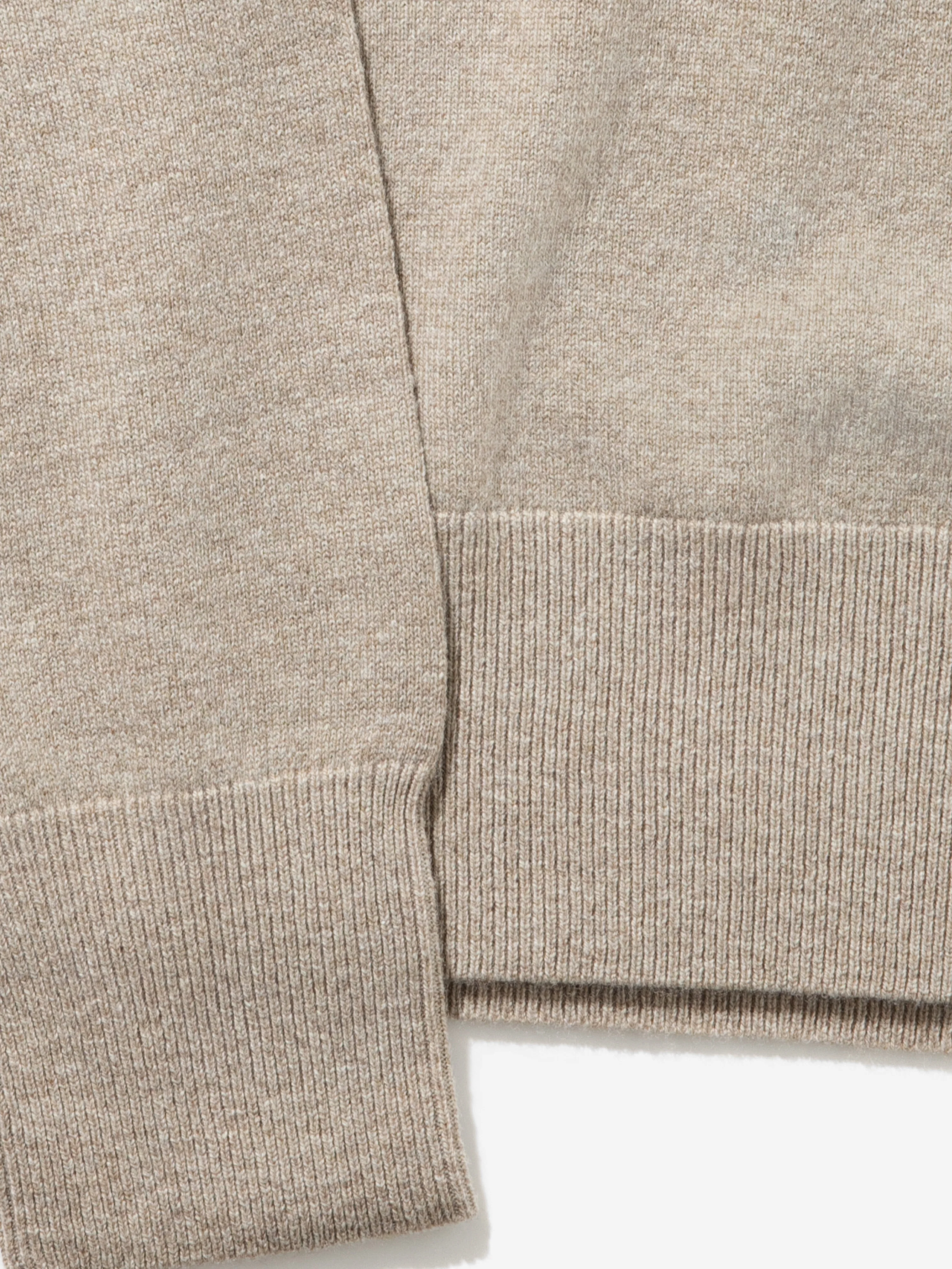 Taupe Merino Wool Cashmere Polo - Image 5