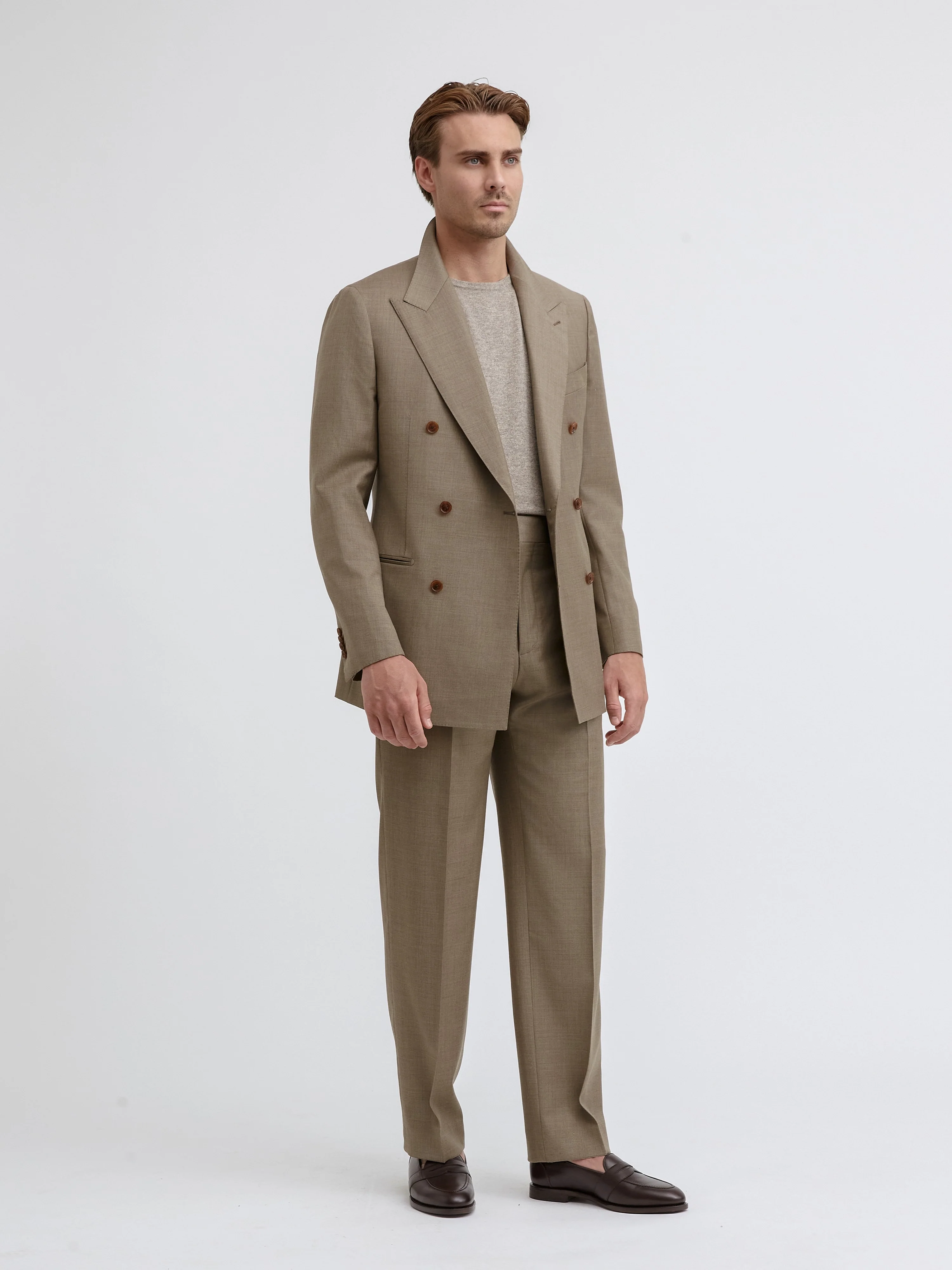 Taupe Wool Suit - Image 4