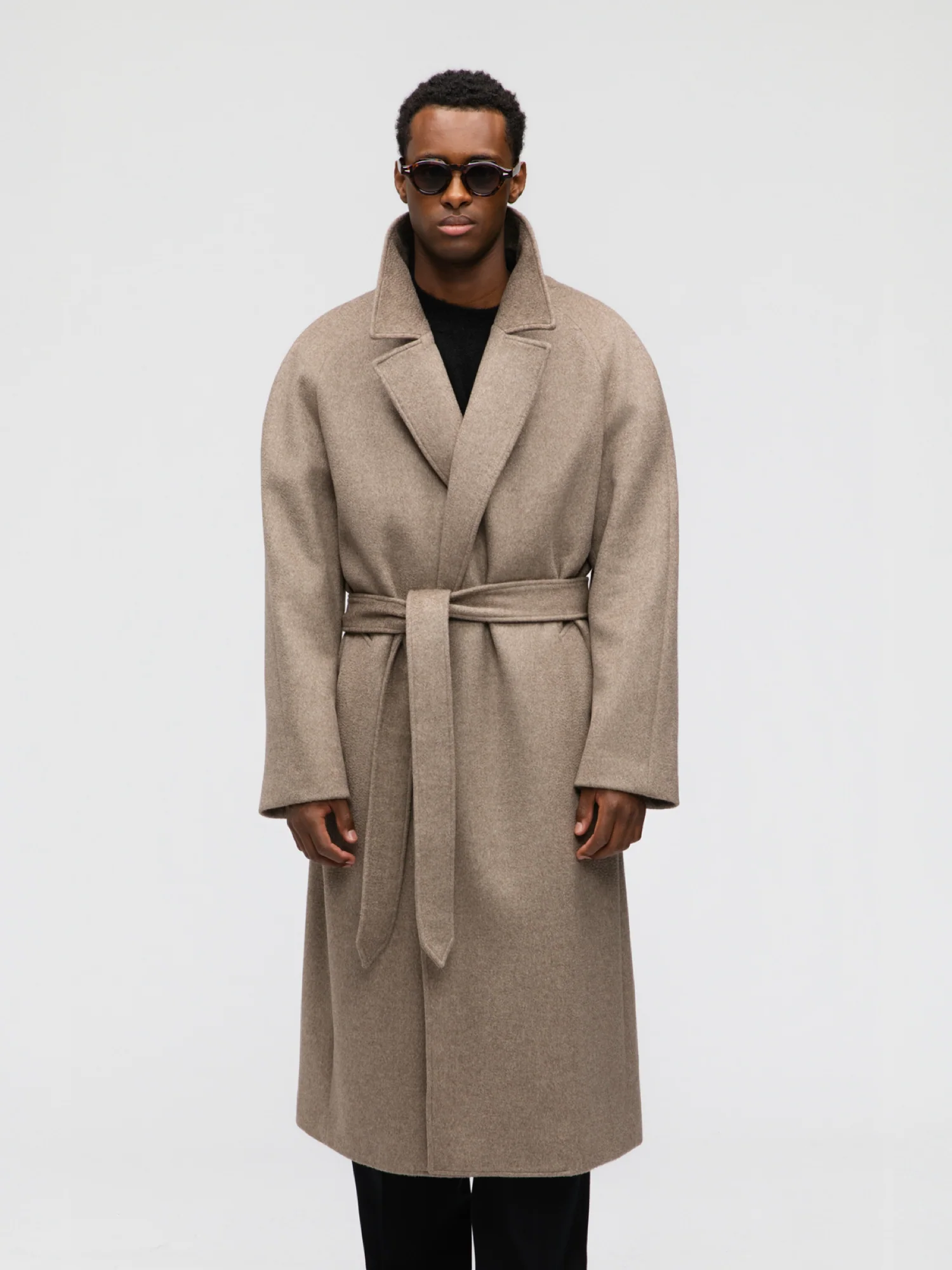 Taupe Yak Raglan Coat (DB) - Image 4