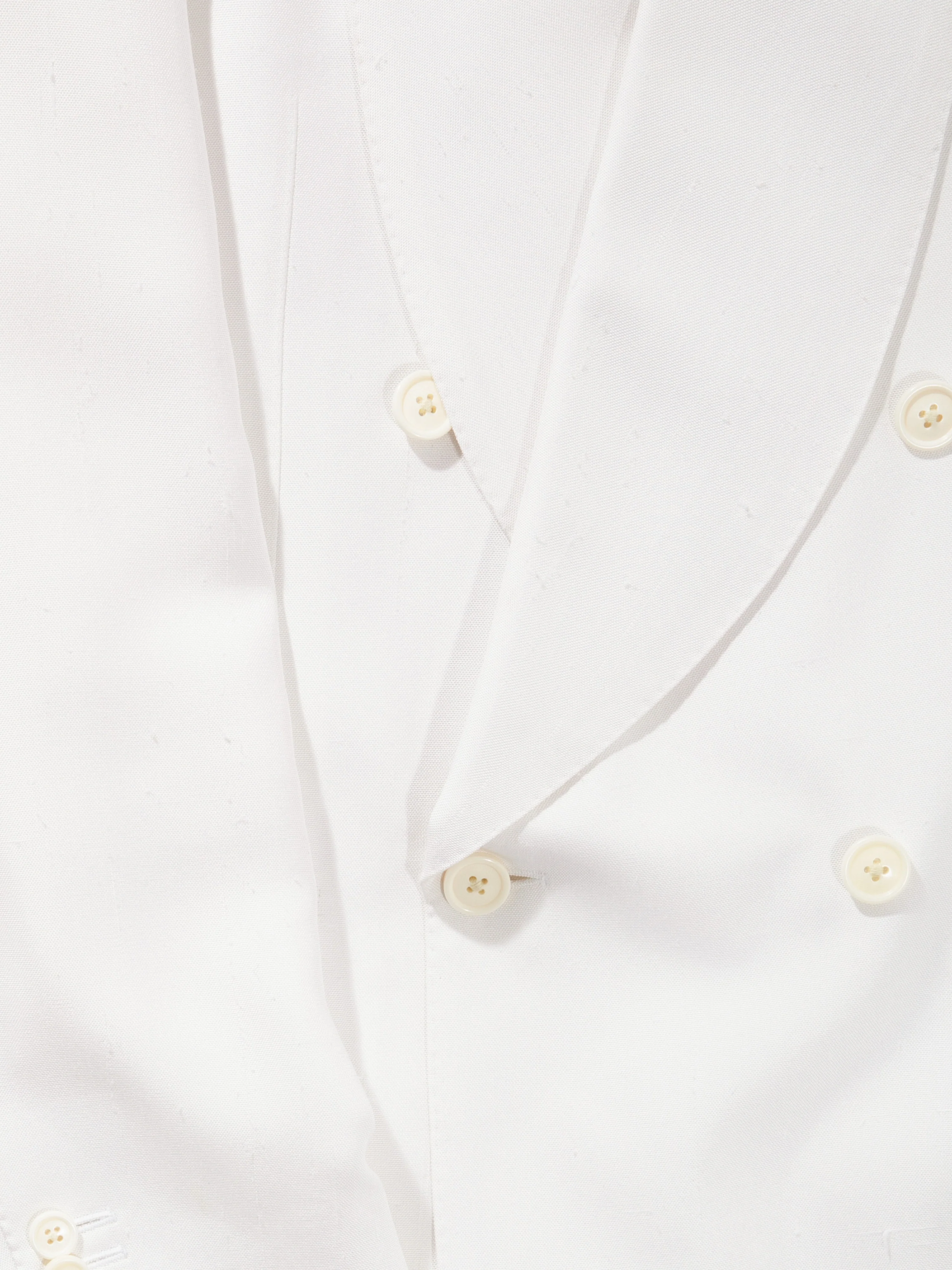 White Dupioni Silk Tuxedo Jacket - Image 5